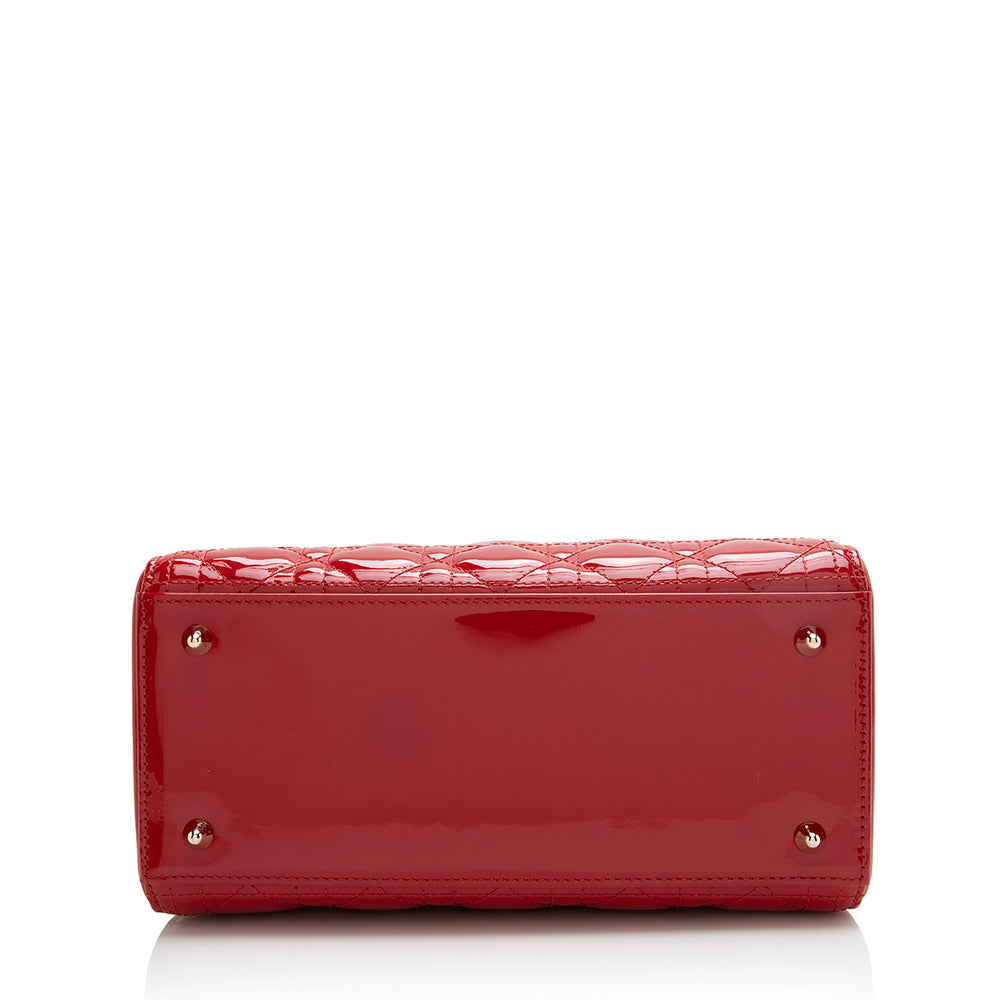 Dior 1:1 Rep Leather Lady Dior Medium Tote (SHF-22059)