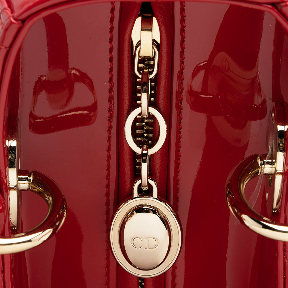 Dior 1:1 Rep Leather Lady Dior Medium Tote (SHF-22059)