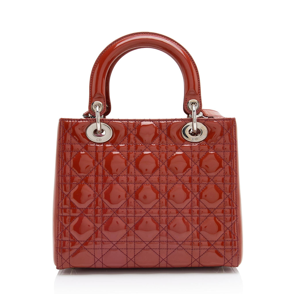 Dior 1:1 Rep Leather Lady Dior Medium Tote (SHF-23564)