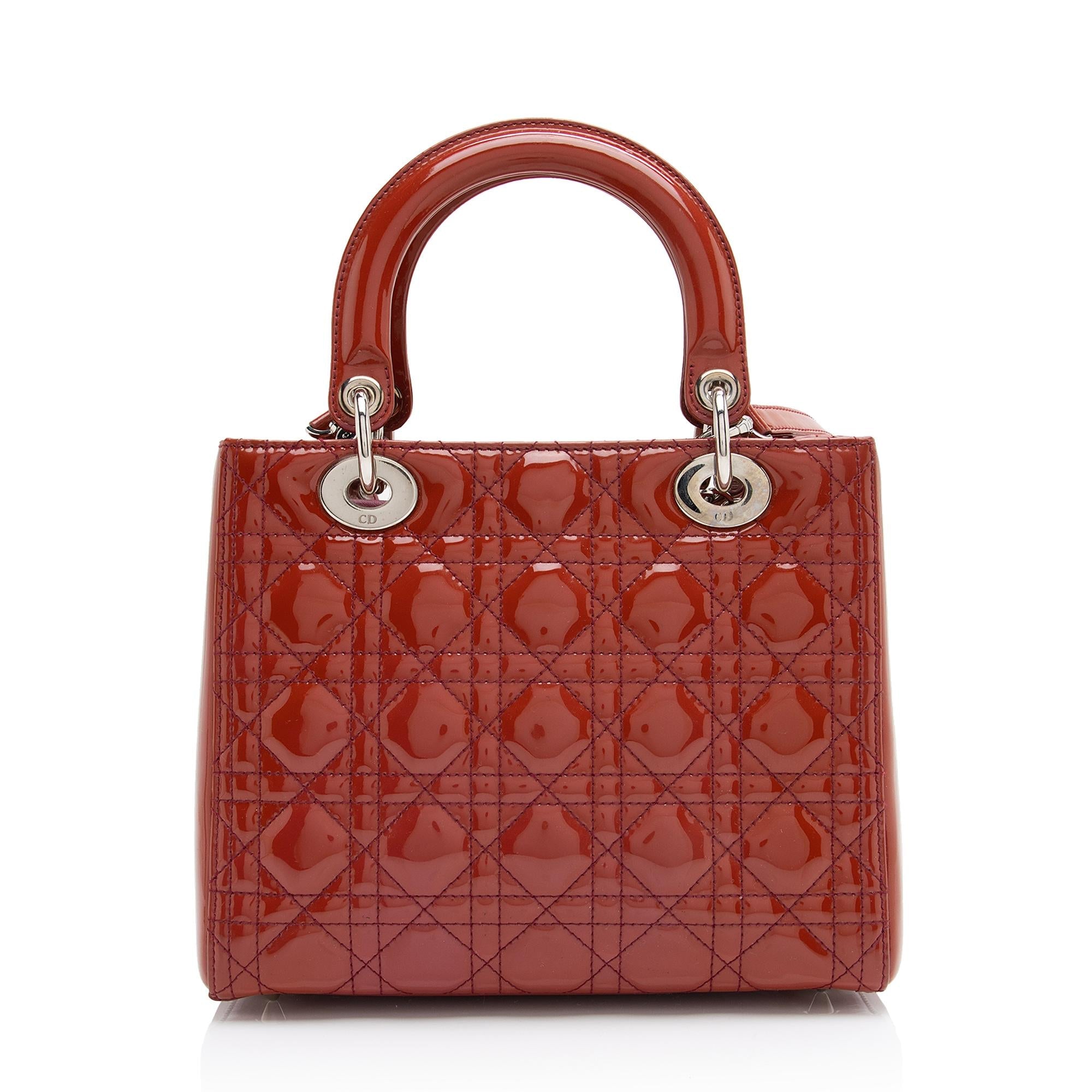 Dior 1:1 Rep Leather Lady Dior Medium Tote (SHF-23564)