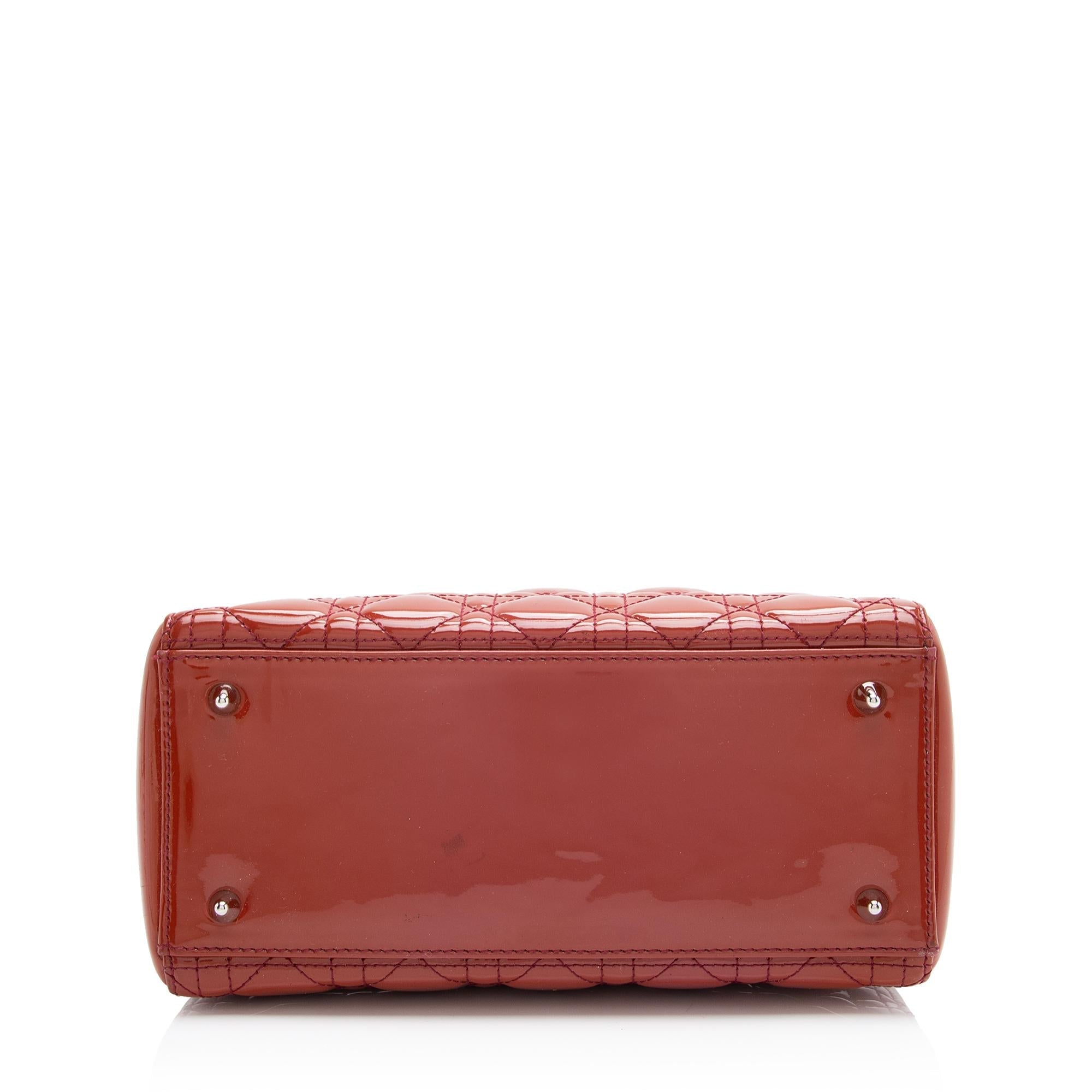 Dior 1:1 Rep Leather Lady Dior Medium Tote (SHF-23564)