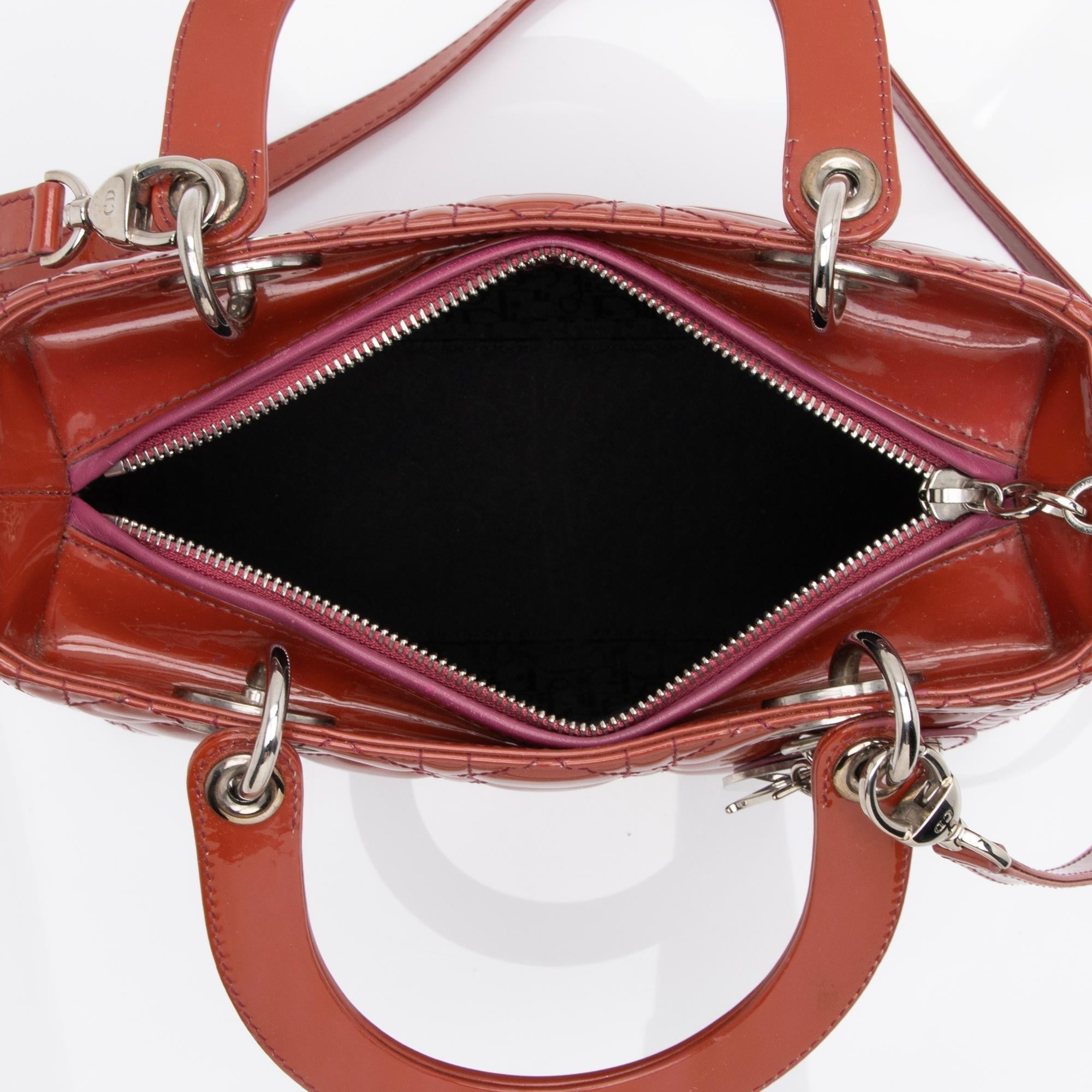 Dior 1:1 Rep Leather Lady Dior Medium Tote (SHF-23564)
