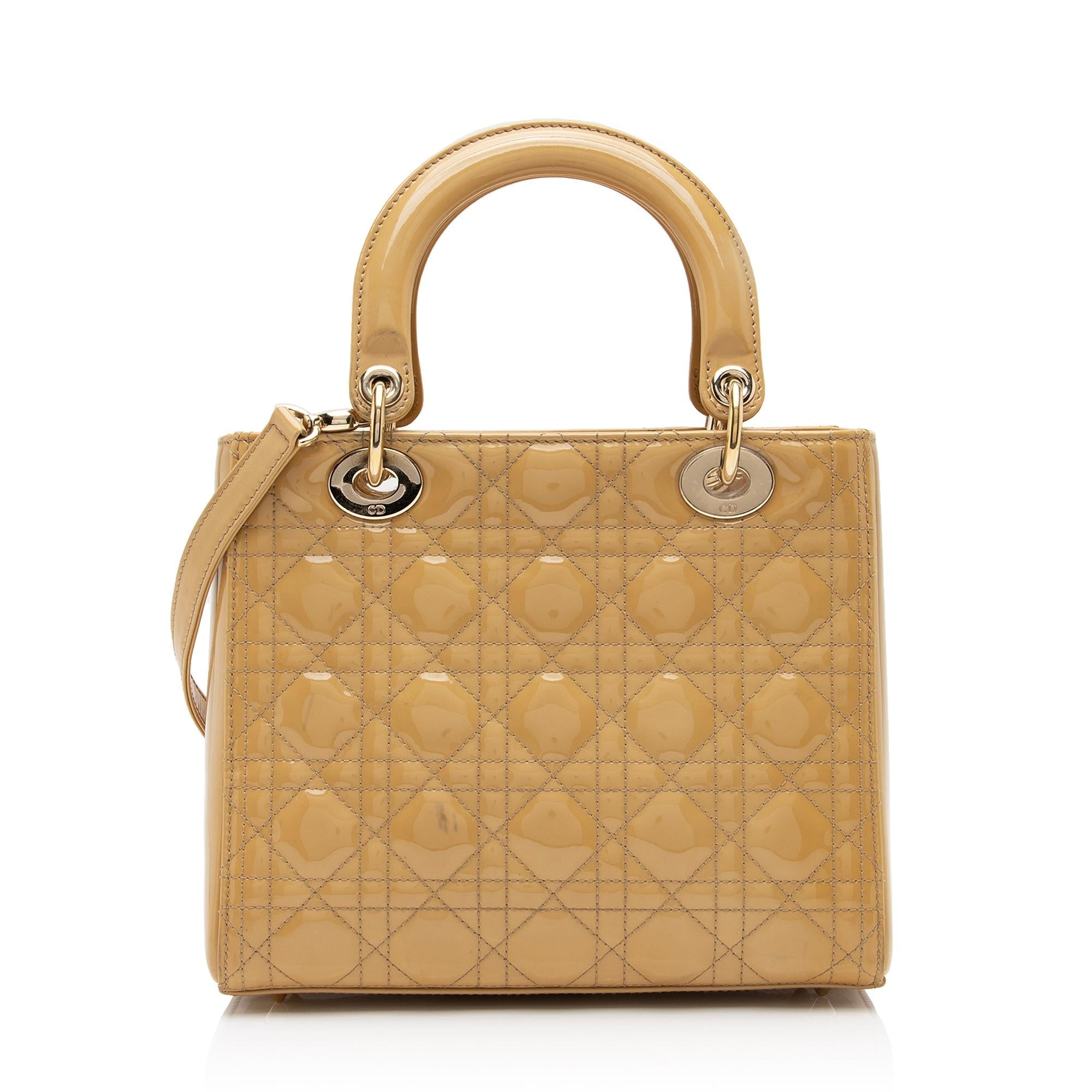 Dior 1:1 Rep Leather Lady Dior Medium Tote (SHF-l6Ix36)