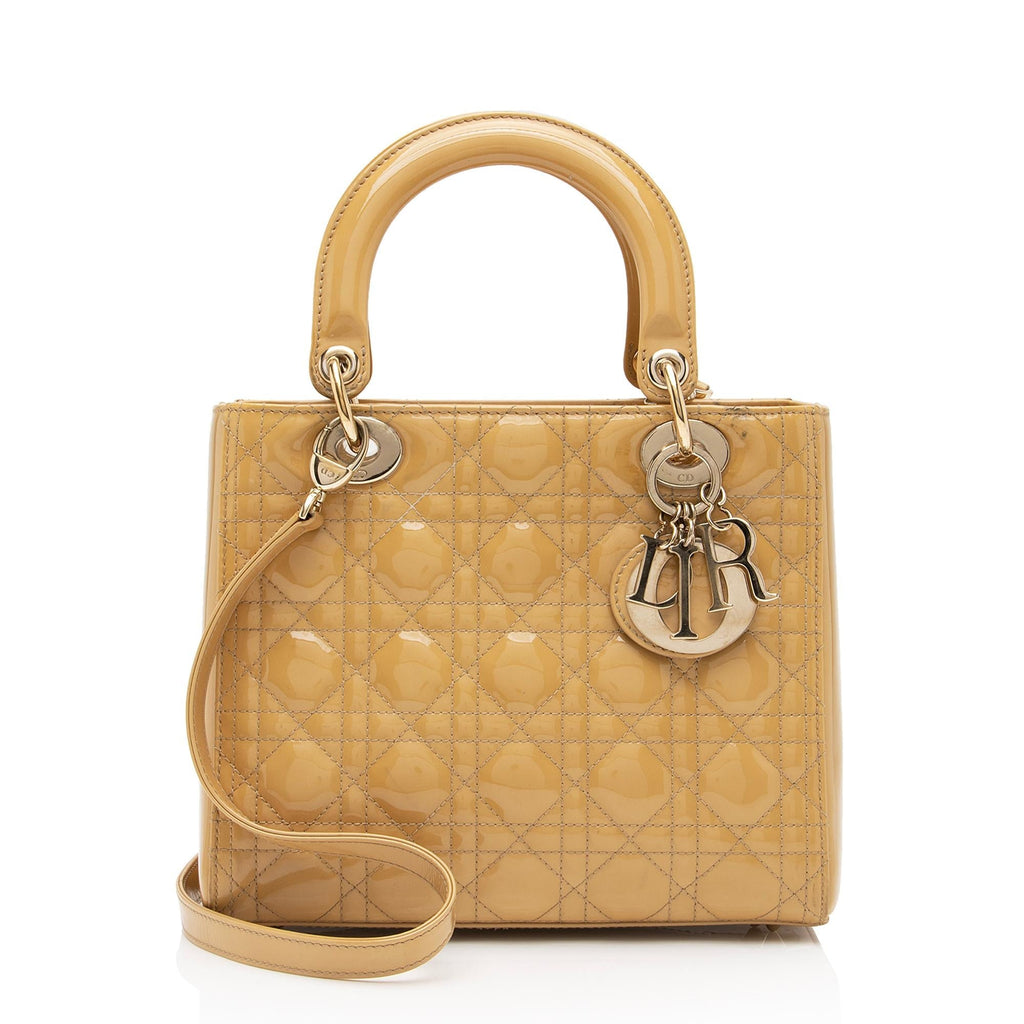Dior 1:1 Rep Leather Lady Dior Medium Tote (SHF-l6Ix36)