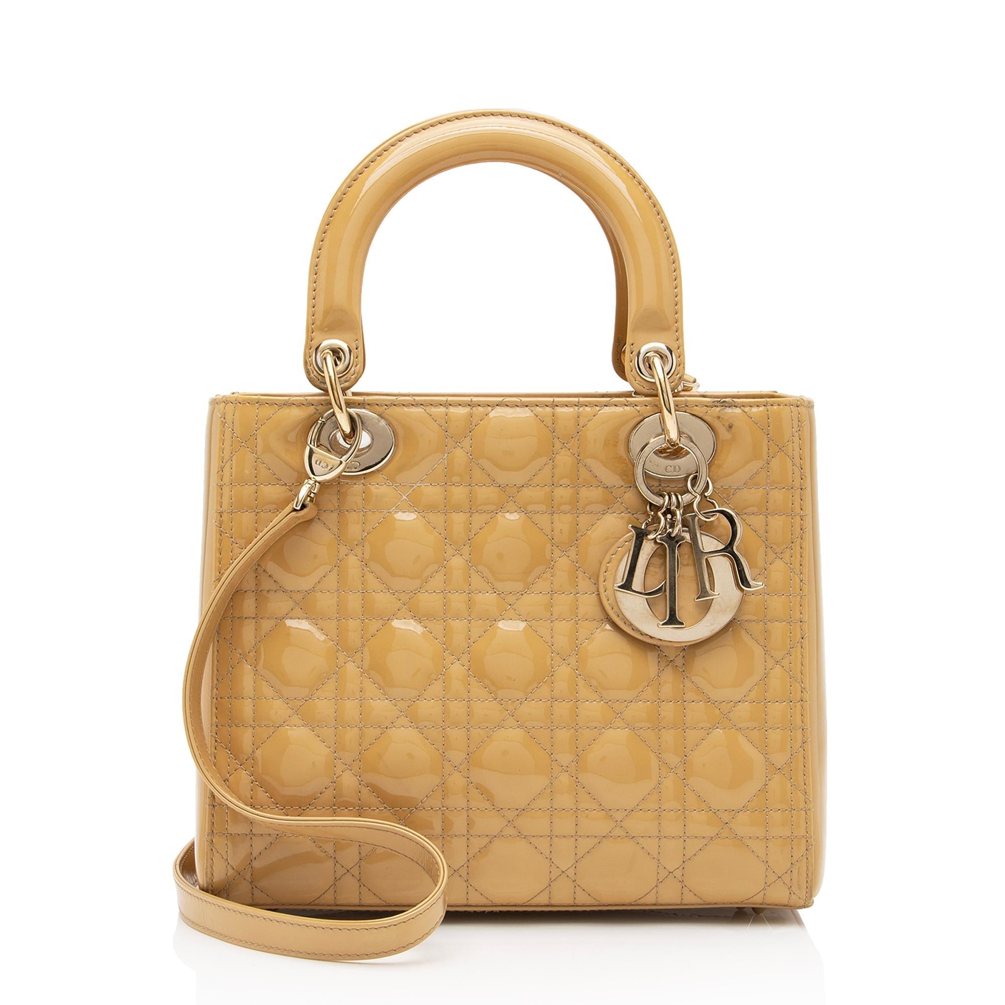 Dior 1:1 Rep Leather Lady Dior Medium Tote (SHF-l6Ix36)