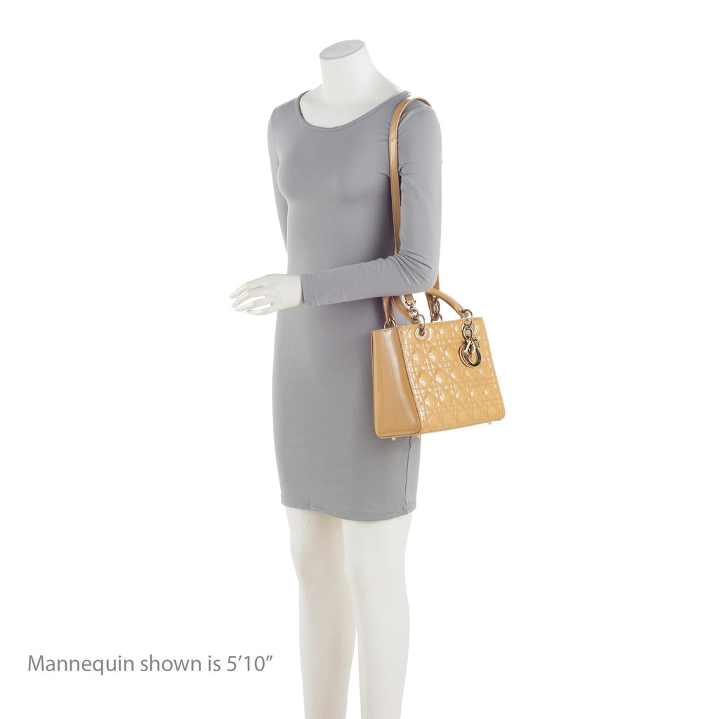 Dior 1:1 Rep Leather Lady Dior Medium Tote (SHF-l6Ix36)