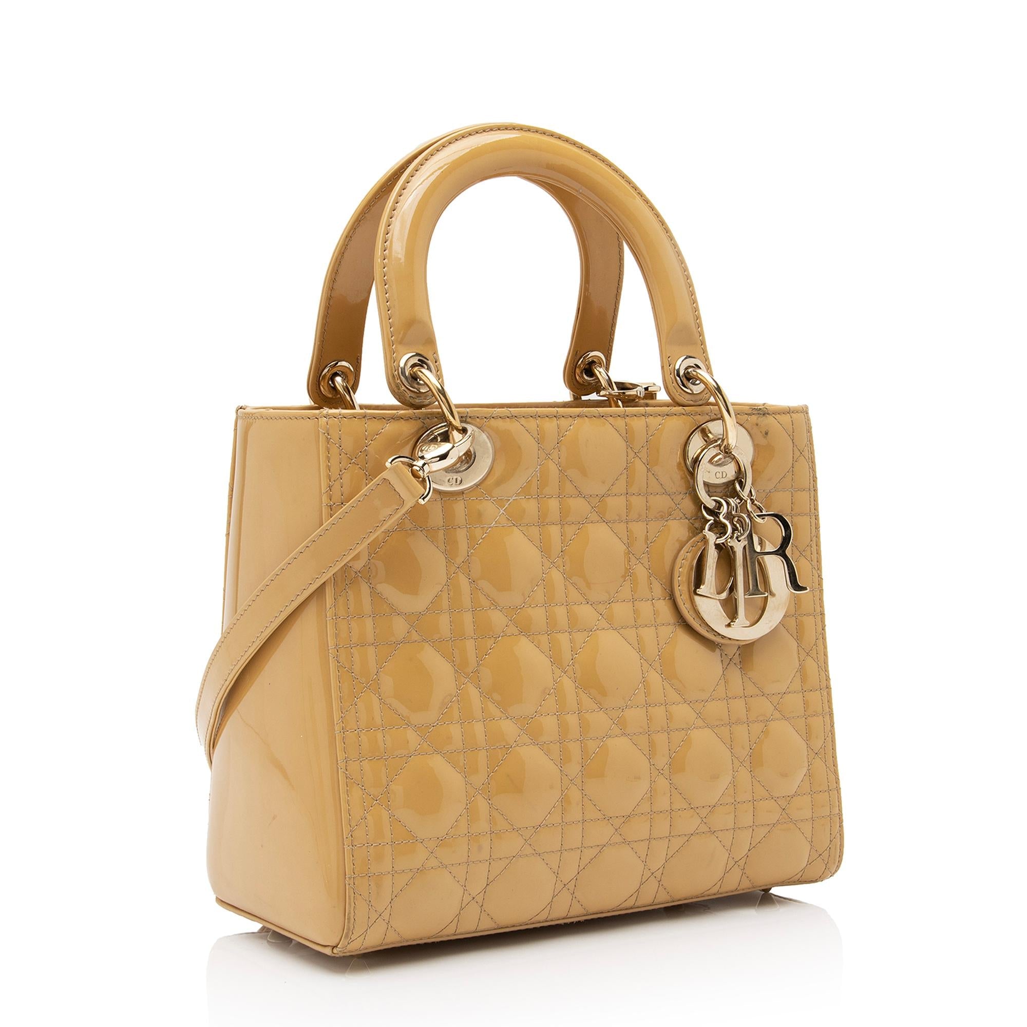 Dior 1:1 Rep Leather Lady Dior Medium Tote (SHF-l6Ix36)