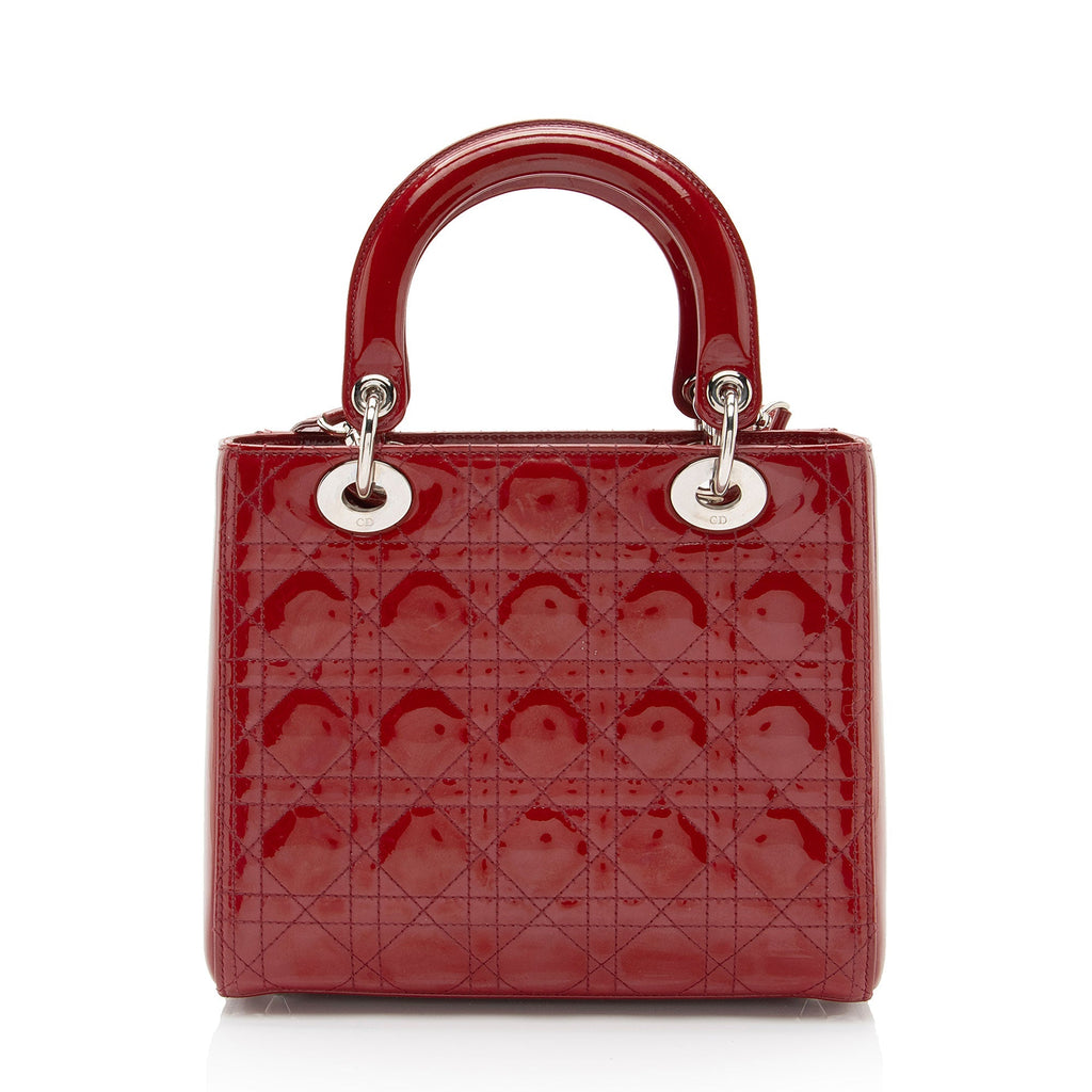 Dior 1:1 Rep Leather Lady Dior Medium Tote (SHF-KM7Orb)