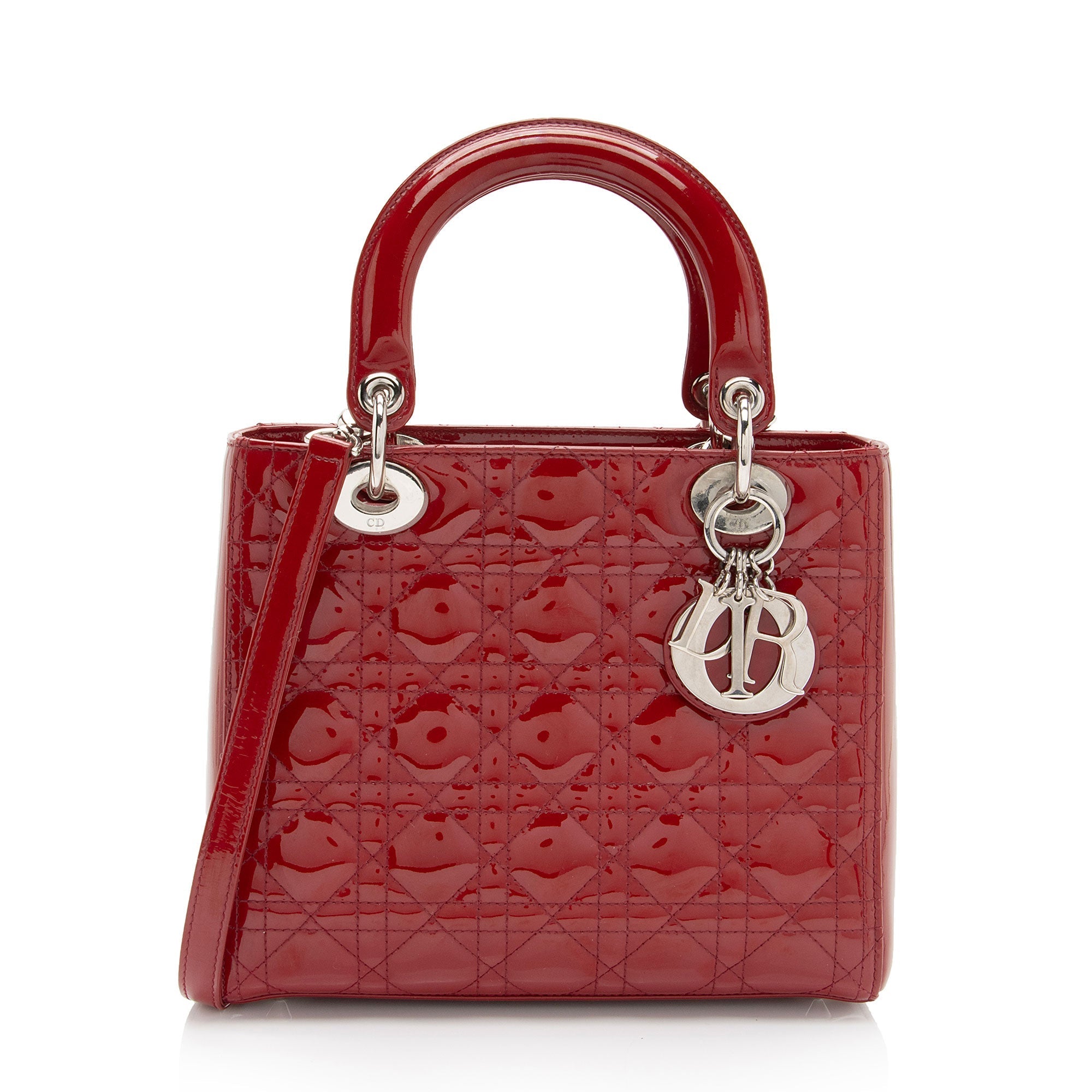 Dior 1:1 Rep Leather Lady Dior Medium Tote (SHF-KM7Orb)
