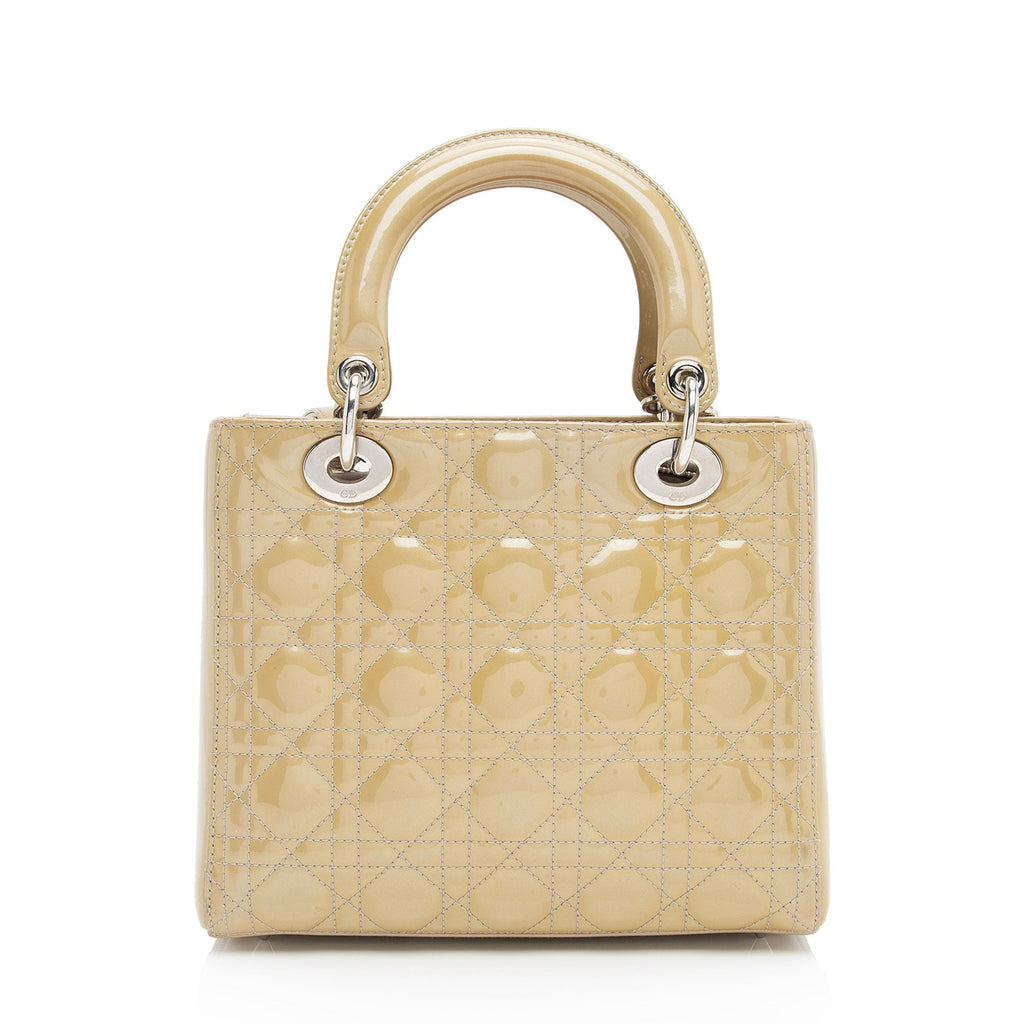 Dior 1:1 Rep Leather Lady Dior Medium Tote (SHF-595Avu)