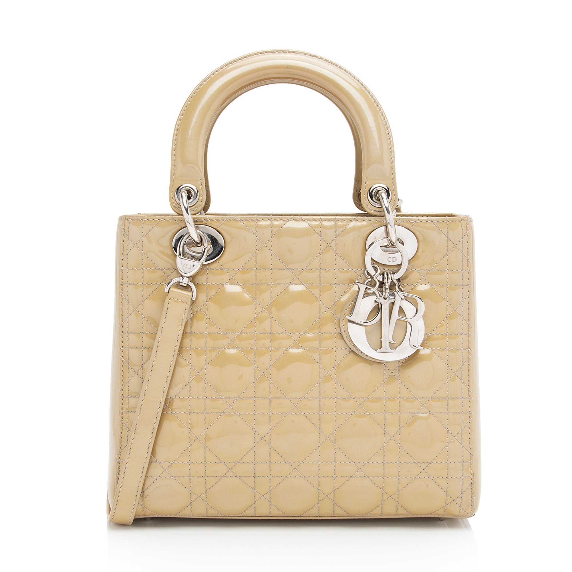 Dior 1:1 Rep Leather Lady Dior Medium Tote (SHF-595Avu)