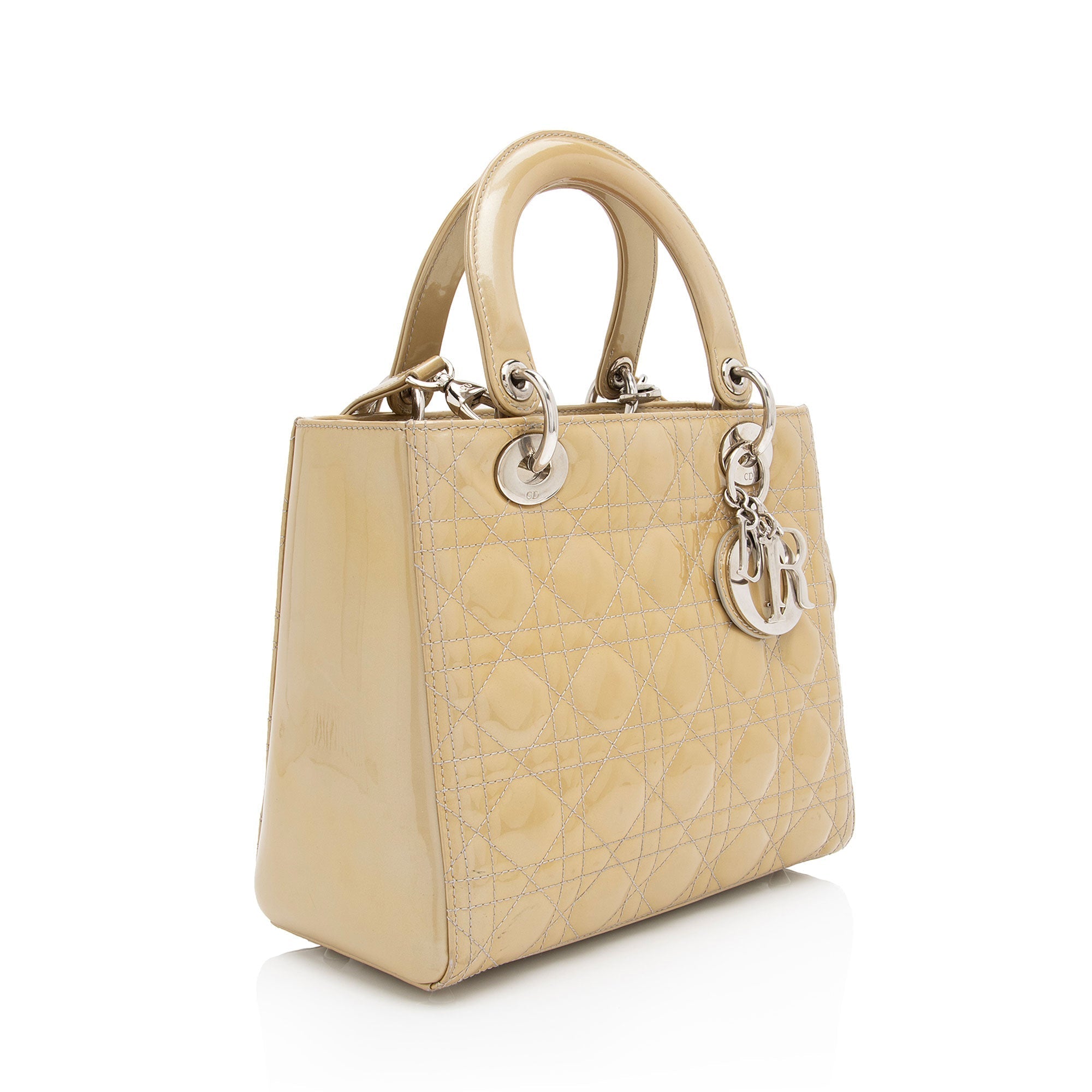 Dior 1:1 Rep Leather Lady Dior Medium Tote (SHF-595Avu)