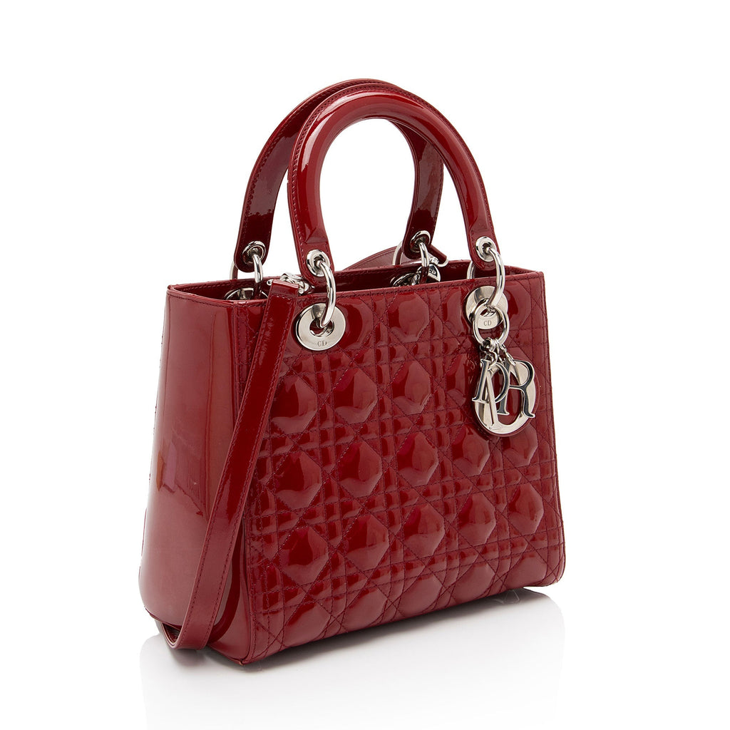 Dior 1:1 Rep Leather Lady Dior Medium Tote (SHF-Wd5jCB)