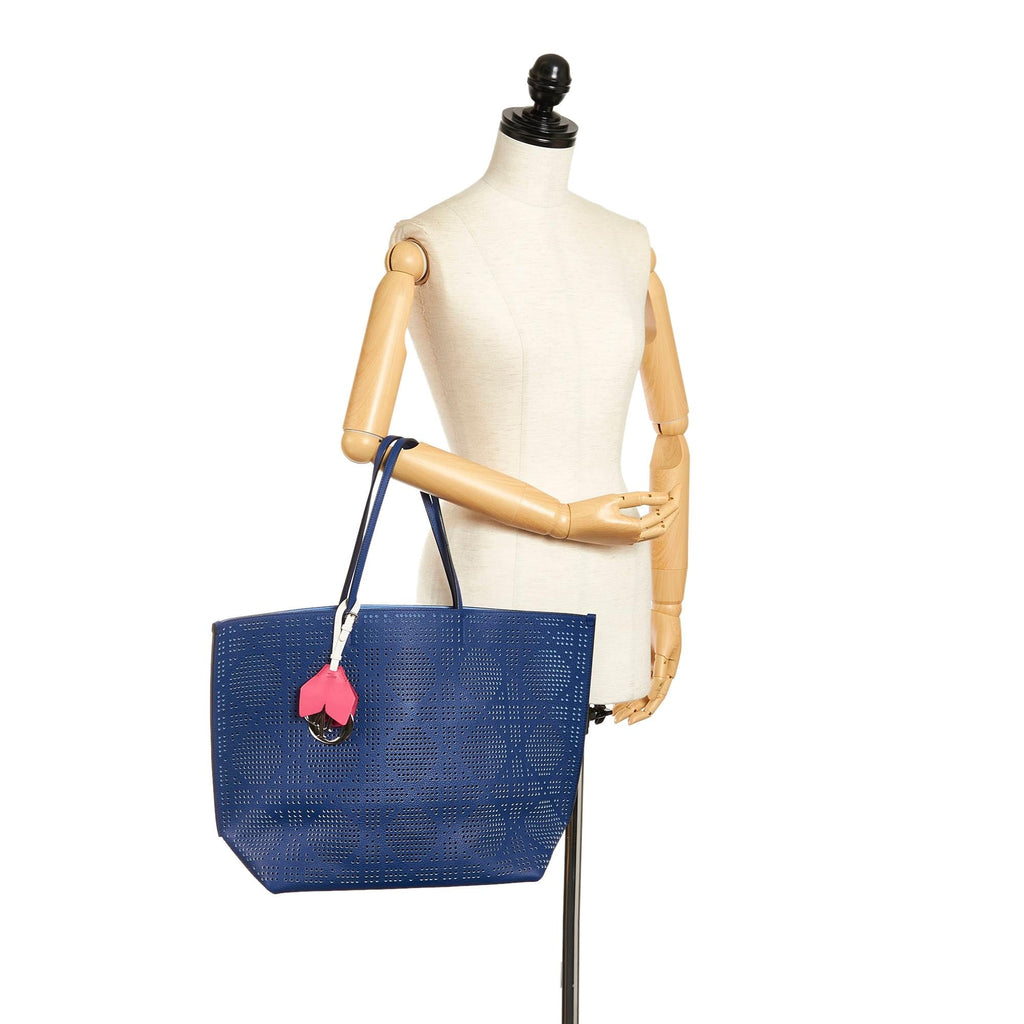 Dior Perforated Dioriva Leather Tote Bag (SHG-34968)