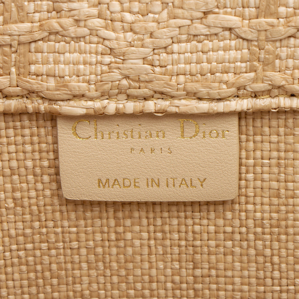 Dior Raffia Cannage Medium Book Tote (SHF-vp73d7)