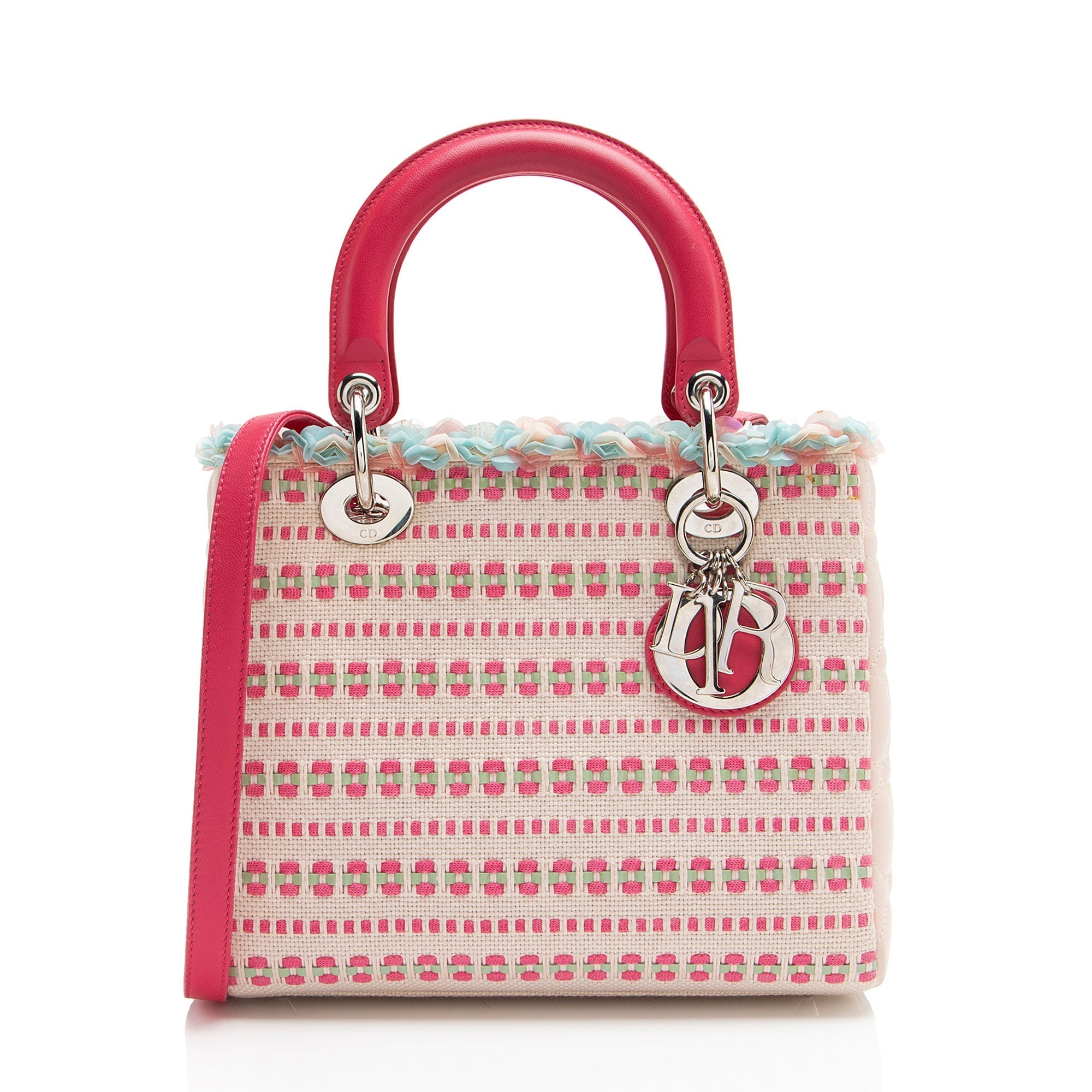 Dior Sequin Tweed Lady Dior Medium Tote