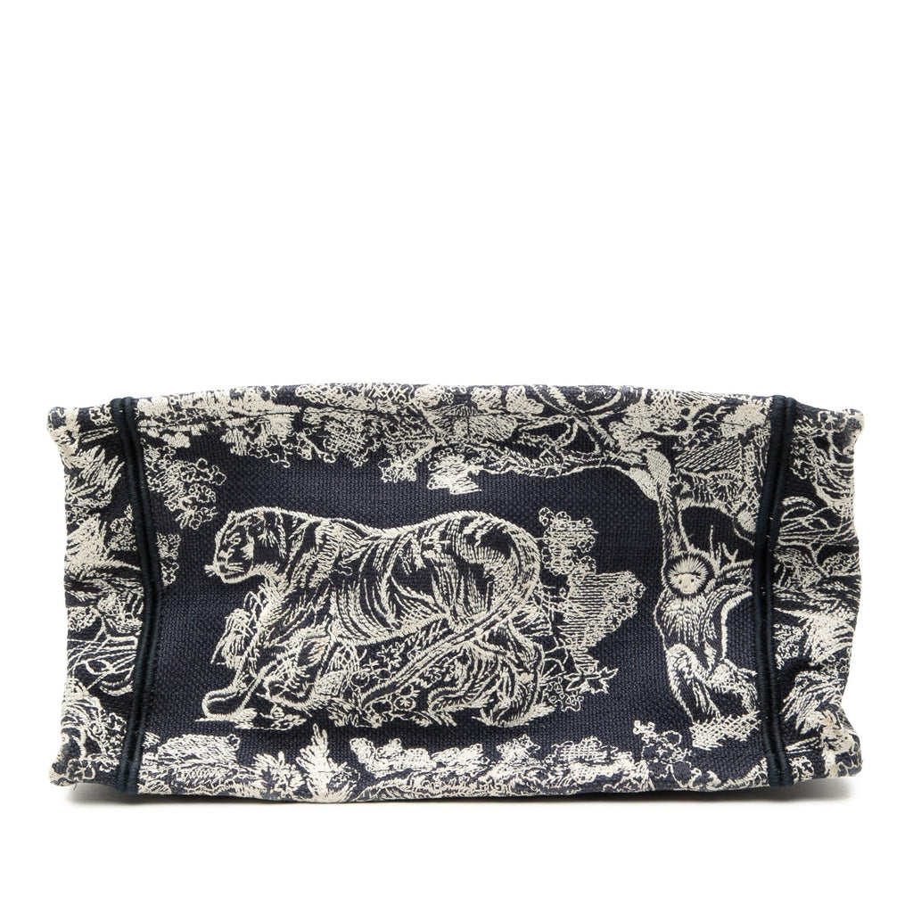 Dior Small Canvas Embroidered Reverse Dioriviera Toile De Jouy Book Tote