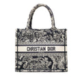 Dior Small Canvas Embroidered Reverse Dioriviera Toile De Jouy Book Tote