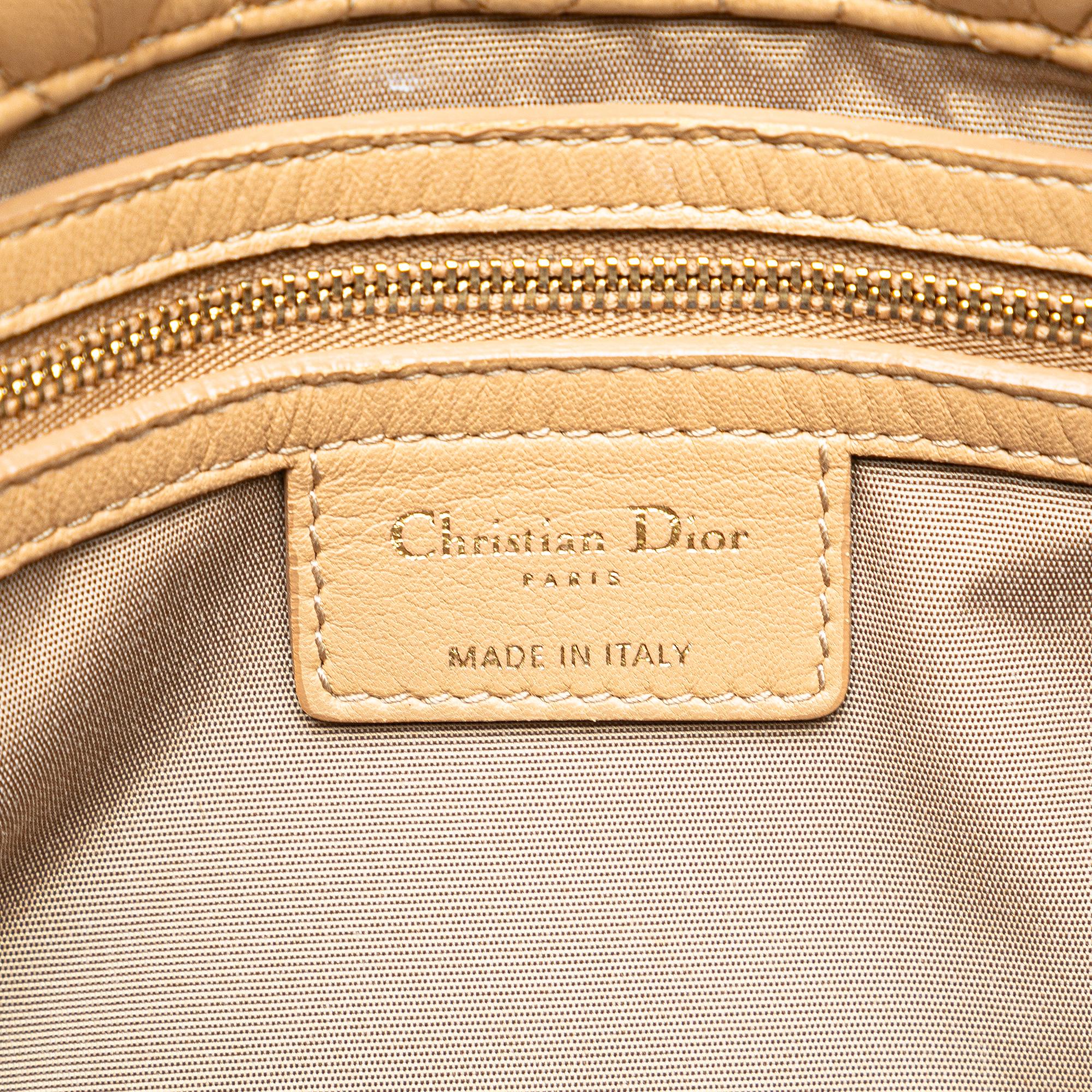 Dior Small Lambskin Cannage Dior Soft Shopping Tote (SHG-gPZGoA)