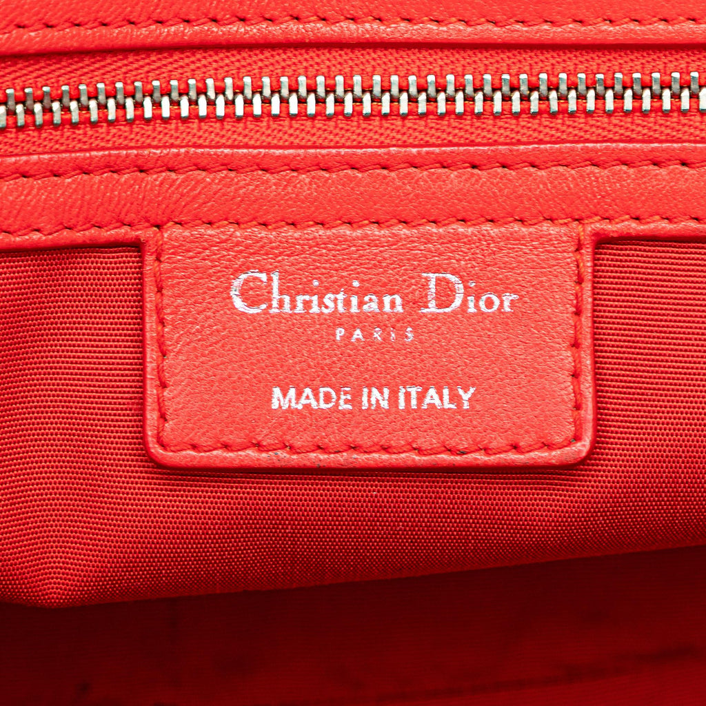 Dior Small Lambskin Cannage Soft Zip Shopping Tote (SHG-oVMMG5)