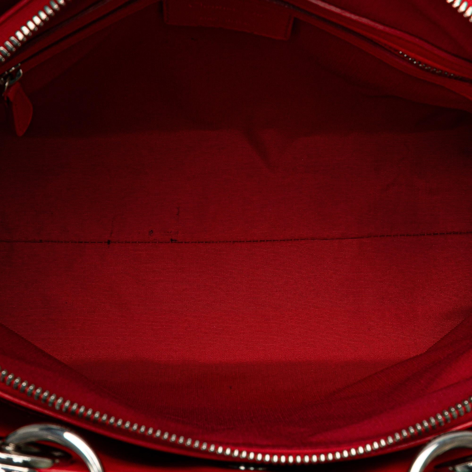 Dior Small Lambskin Cannage Soft Zip Shopping Tote (SHG-oVMMG5)