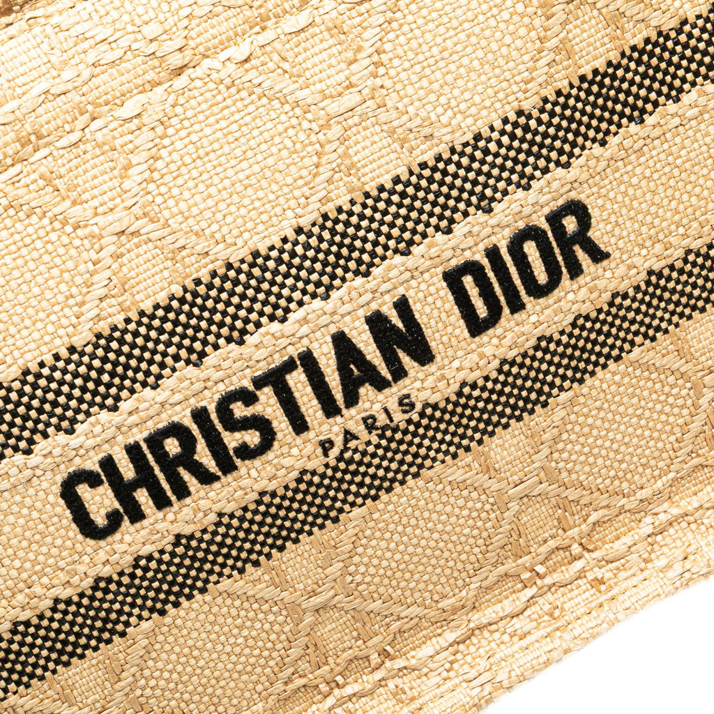 Dior Small Raffia Cannage Book Tote