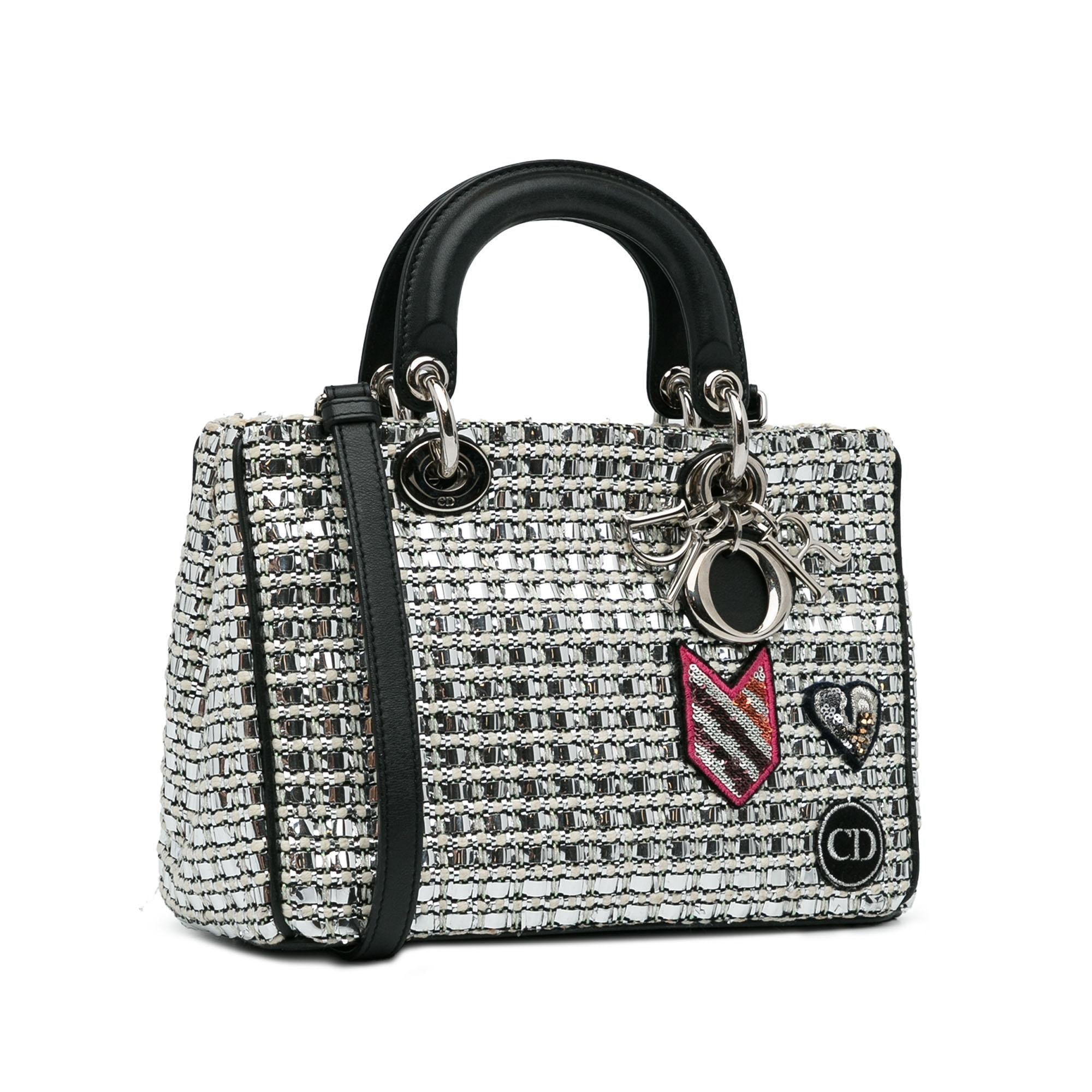 Dior Small Tweed Patch Diorissimo Tote (SHG-HovcIt)