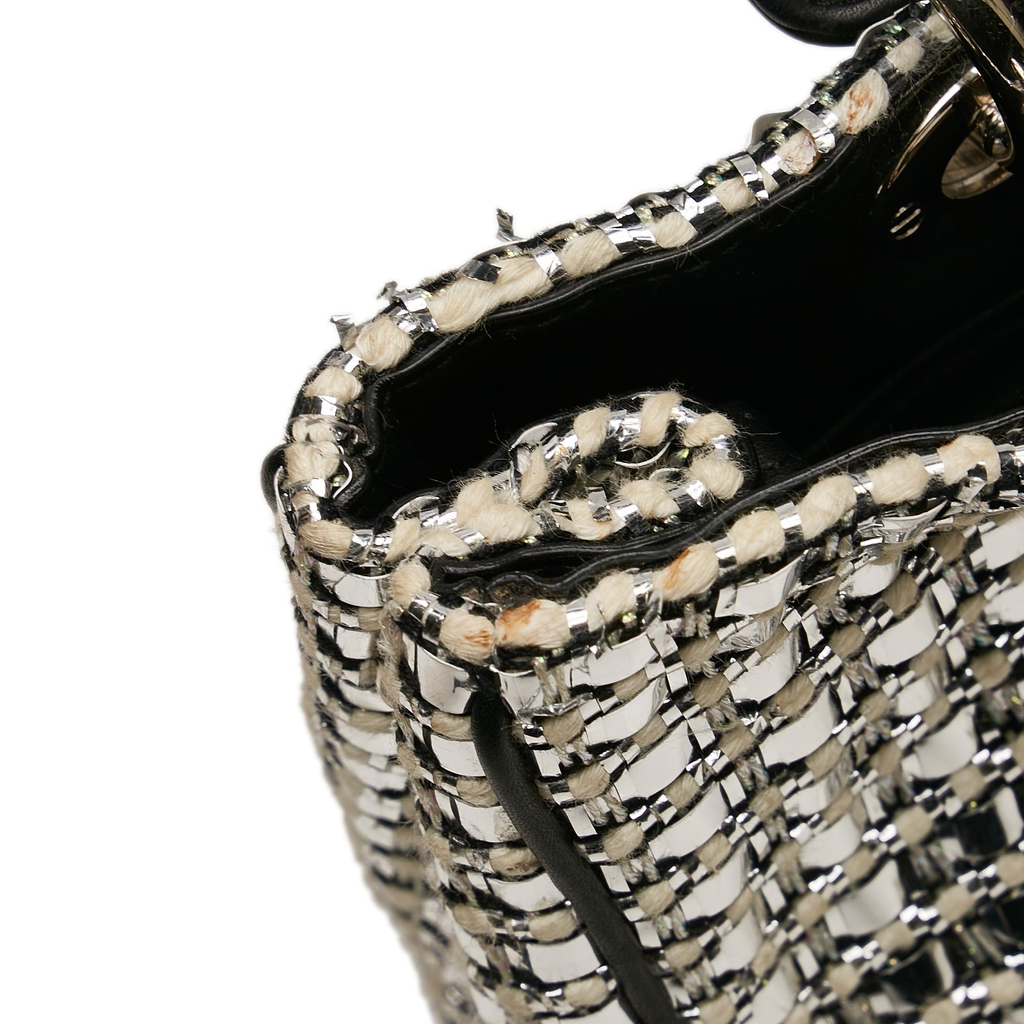 Dior Small Tweed Patch Diorissimo Tote (SHG-hqcpJo)
