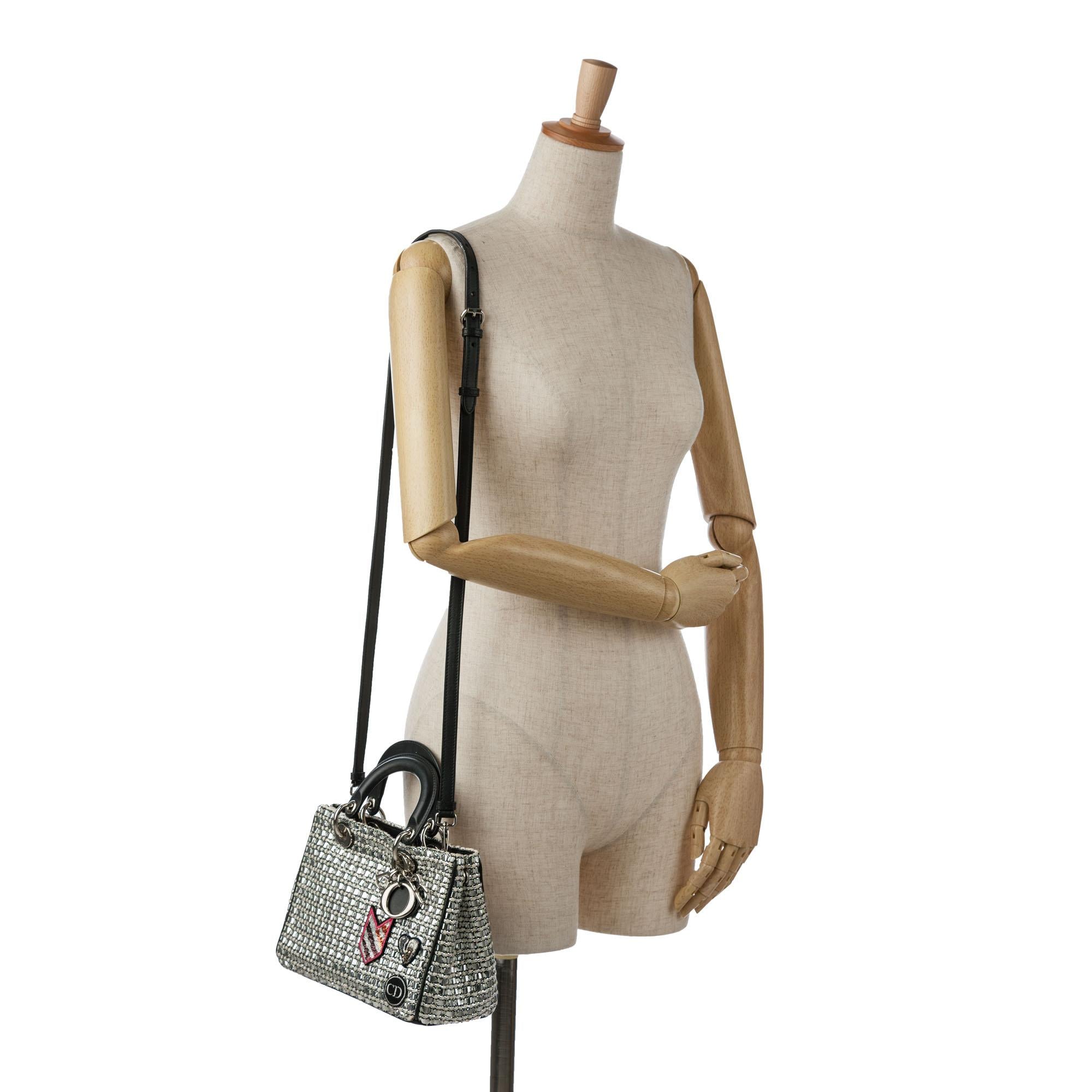 Dior Small Tweed Patch Diorissimo Tote