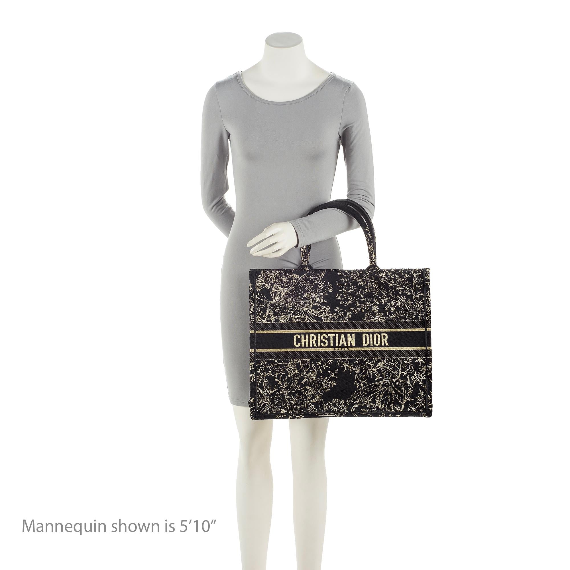 Dior Velvet Jardin d'Hiver Large Book Tote (SHF-6hqWXM)