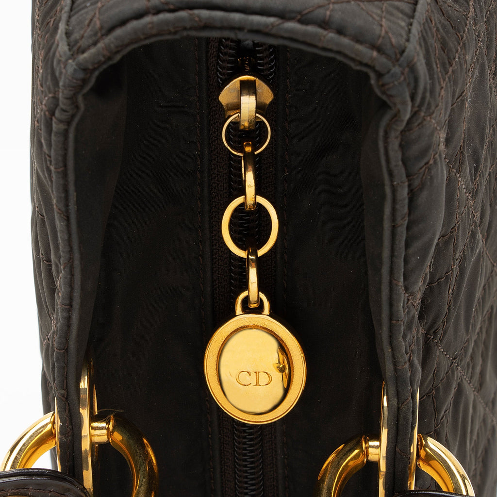 Dior Vintage Nylon Lady Dior Large Tote (SHF-H6QkZD)