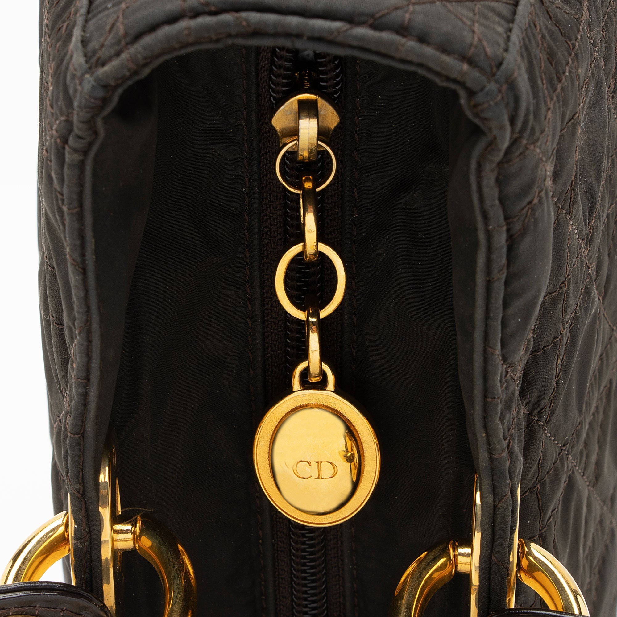 Dior Vintage Nylon Lady Dior Large Tote (SHF-H6QkZD)