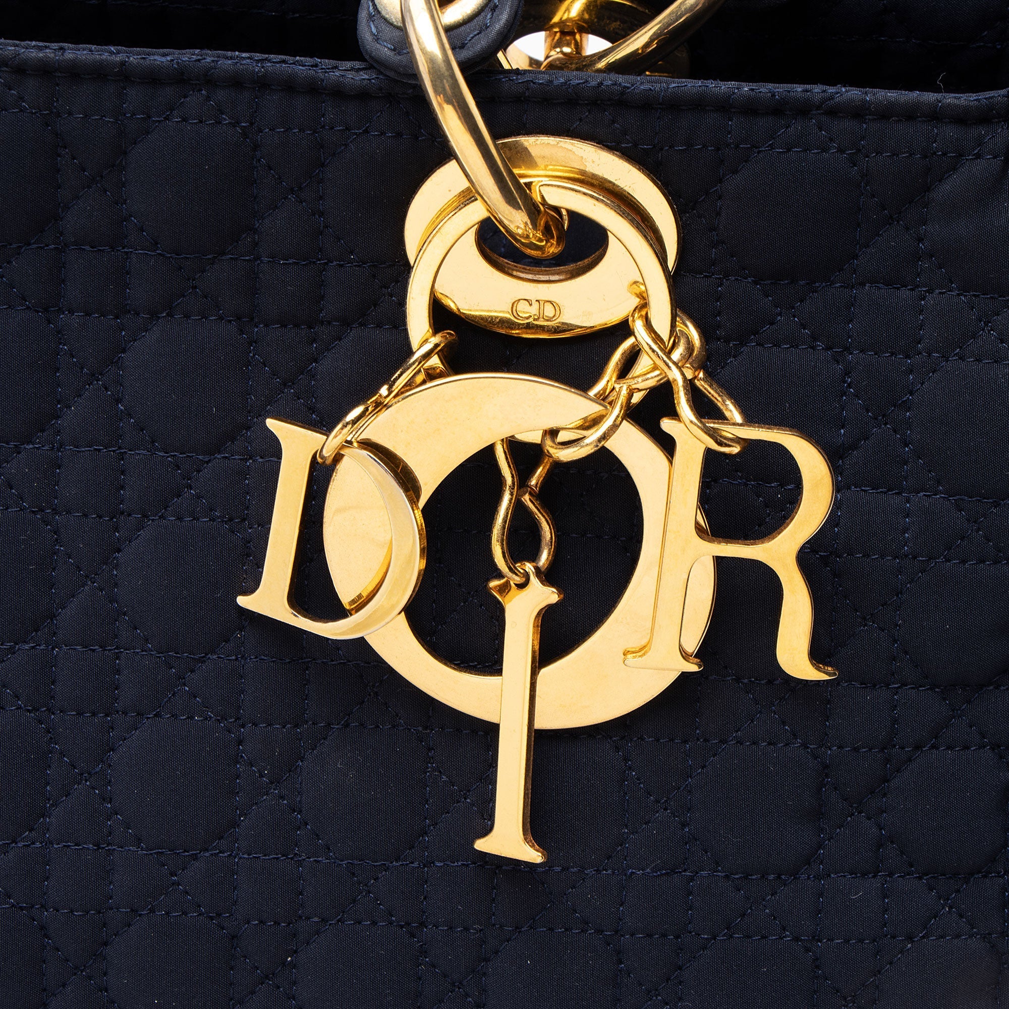 Dior Vintage Nylon Lady Dior Large Tote