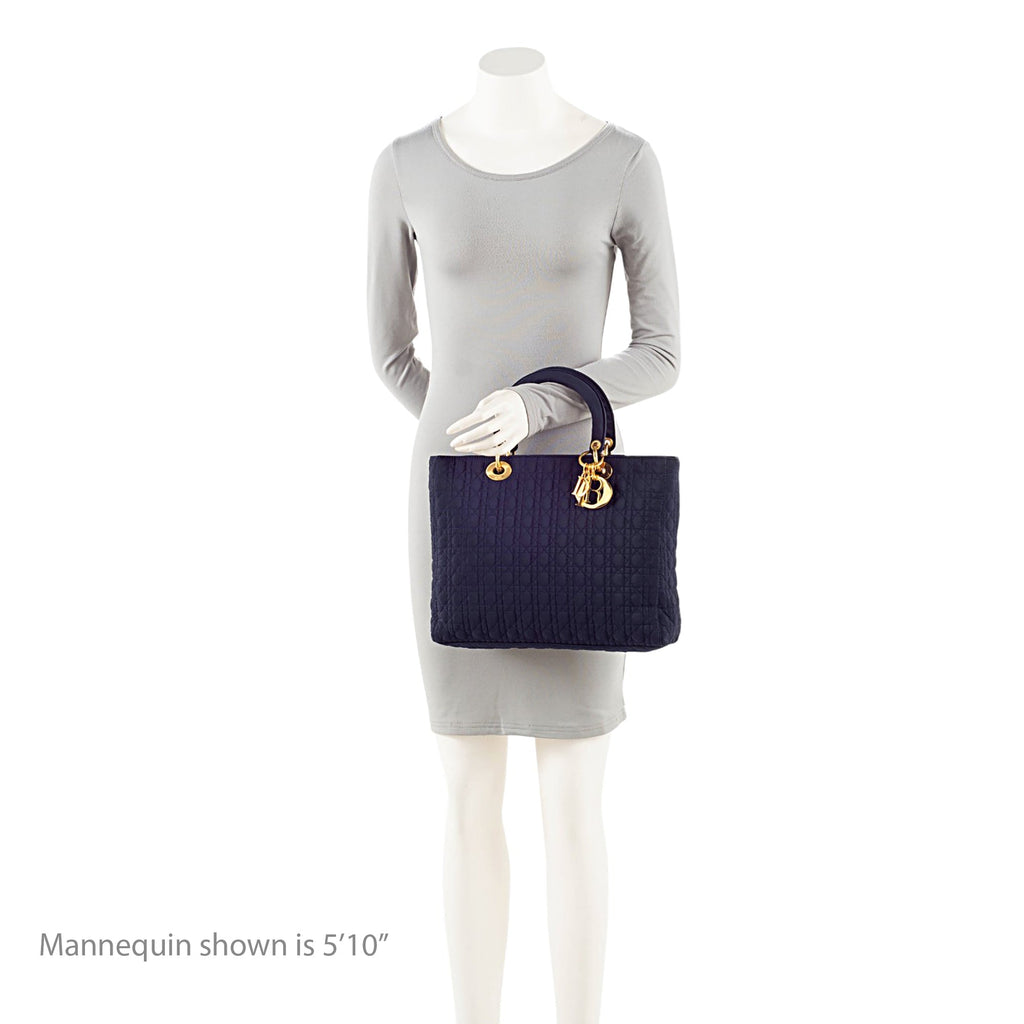 Dior Vintage Nylon Lady Dior Large Tote
