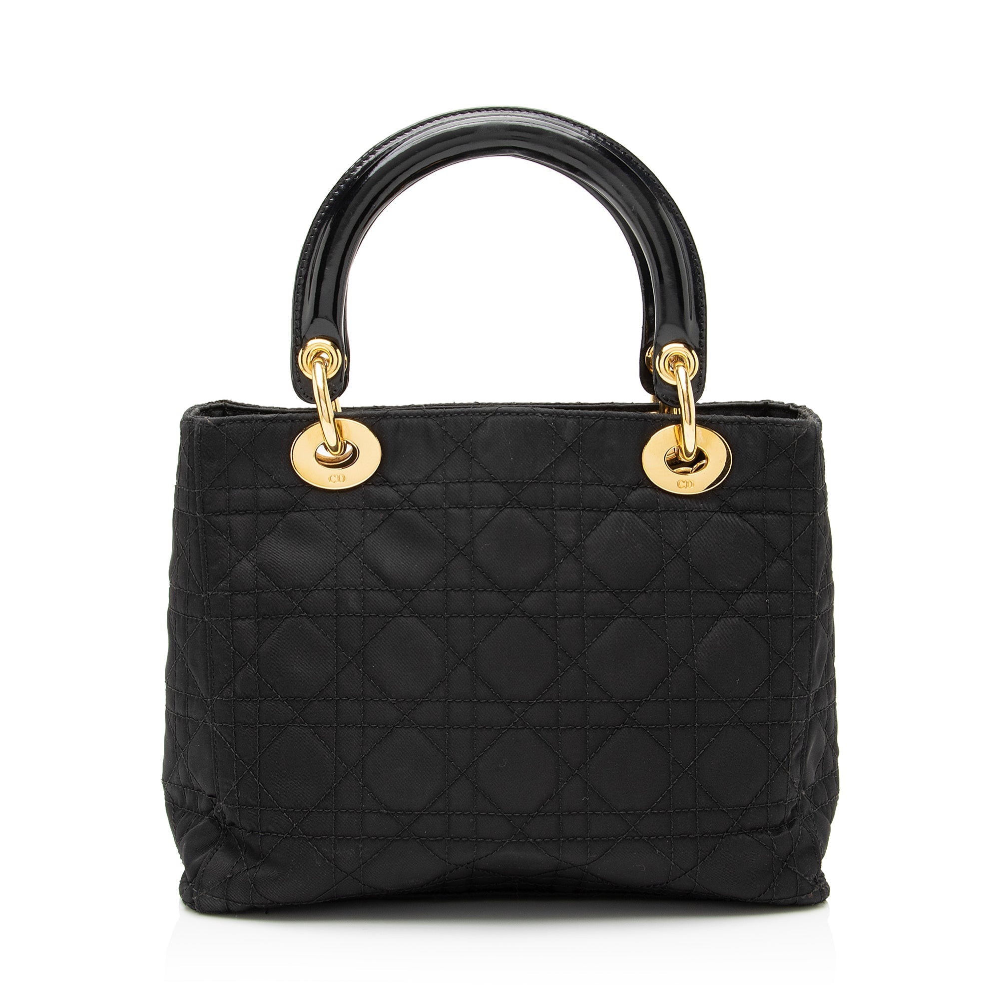 Dior Vintage Nylon Lady Dior Medium Tote (SHF-23881)