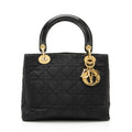 Dior Vintage Nylon Lady Dior Medium Tote (SHF-23881)