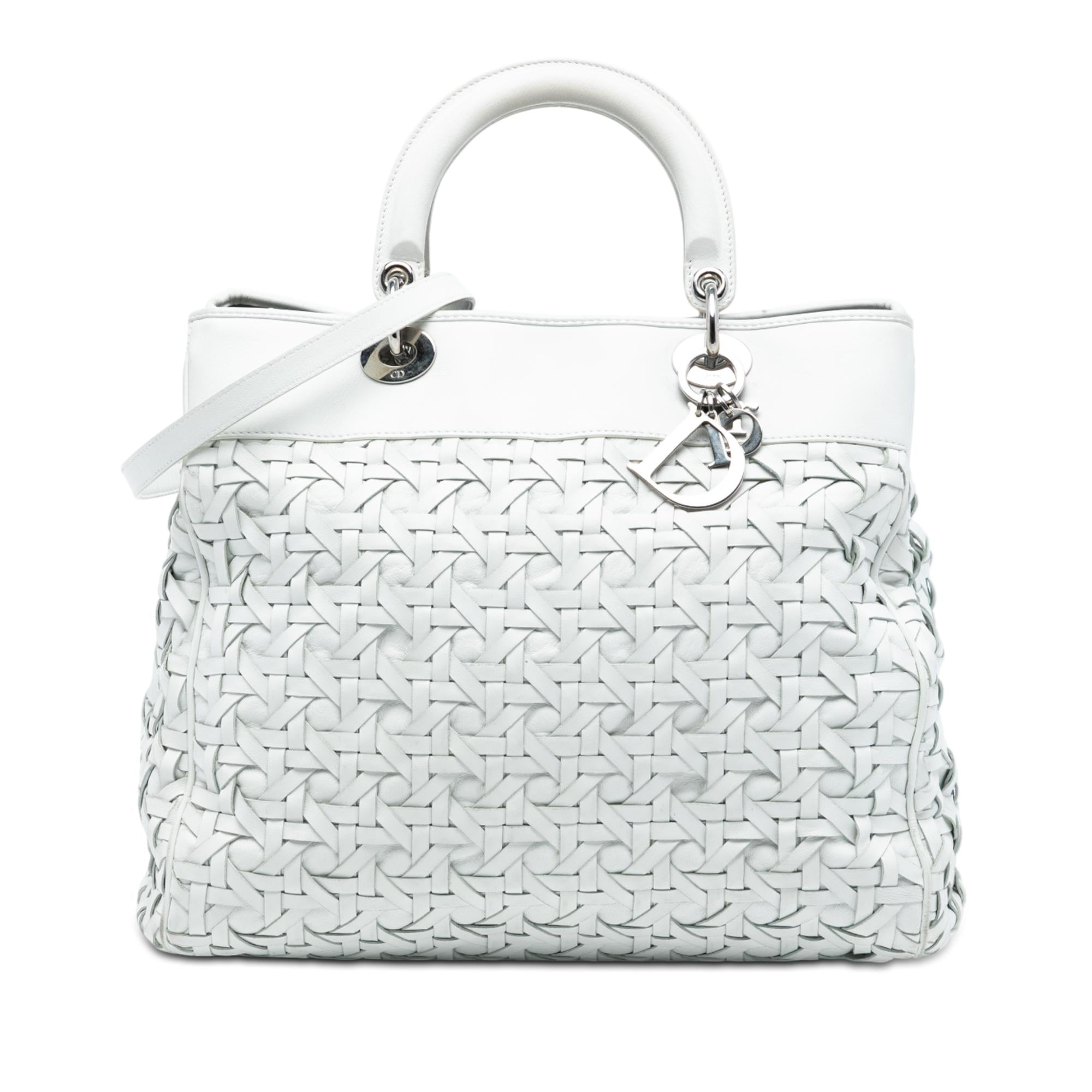 Dior Woven Lambskin Lady Dior Avenue Tote