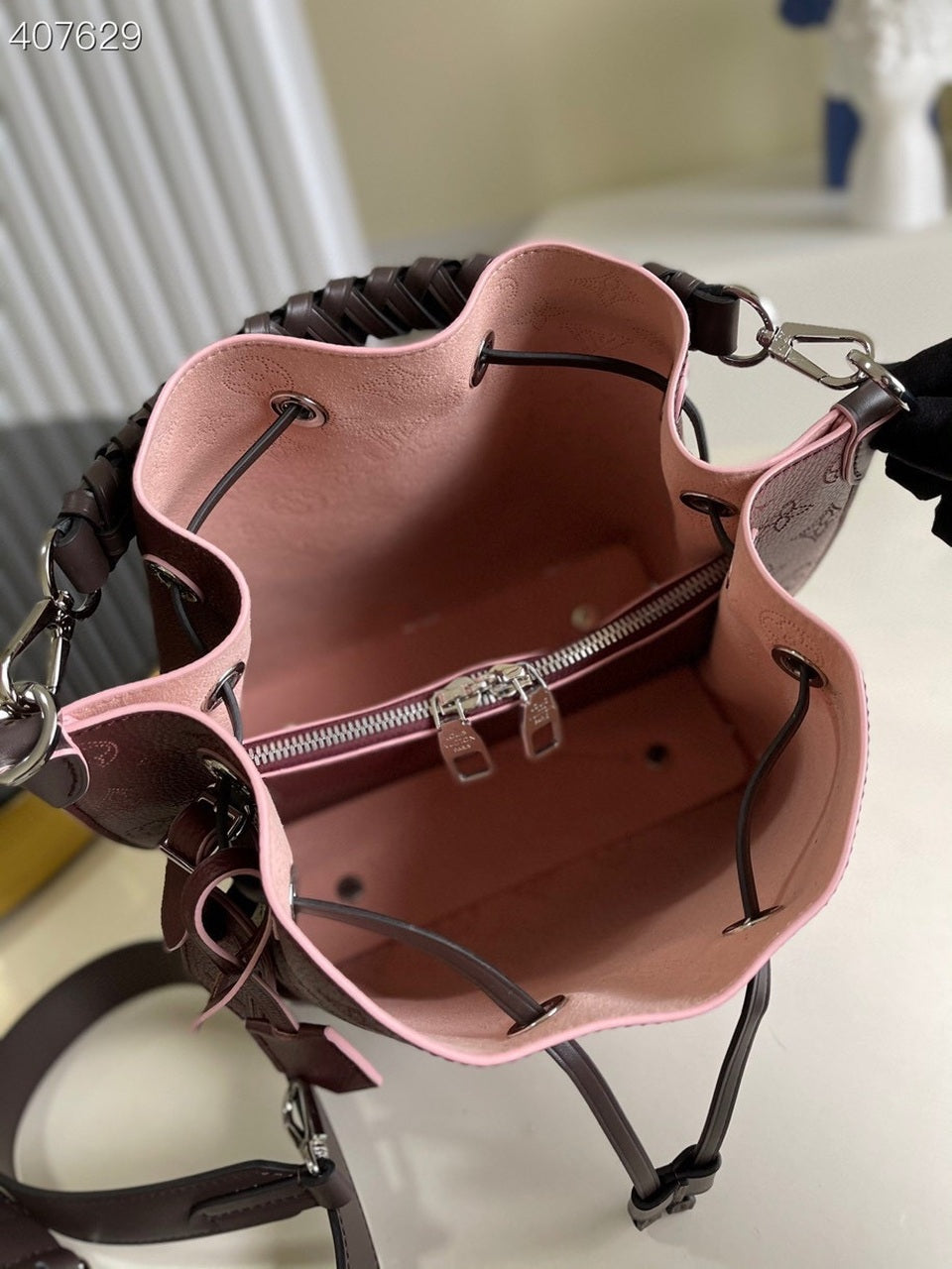 Louis Vuitton Muria Bucket Bag For Women, Women’s Handbags, Shoulder And Crossbody Bags Burgundy 9.8in/25cm Louis Vuitton