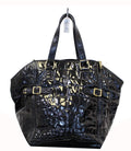 YVES SAINT LAURENT Black Patent Leather Downtown Medium Tote Bag - Last Call