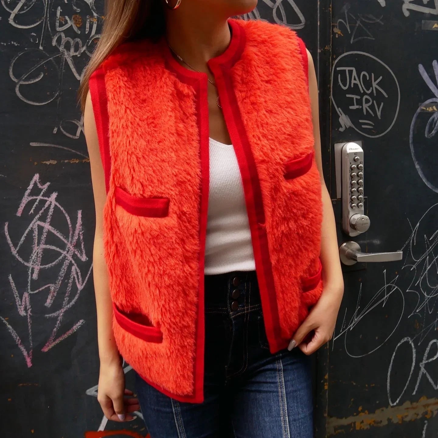 Chanel Fall 1994 CC Fur Vest  #34