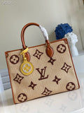 Louis Vuitton OnTheGo MM Tote Bag Monogram Raffia Tan For Women, WomenÃƒÂ¢Ã¢â€šÂ¬Ã¢â€žÂ¢s Handbags, Shoulder Bags 13.8in/35cm Louis Vuitton M57707