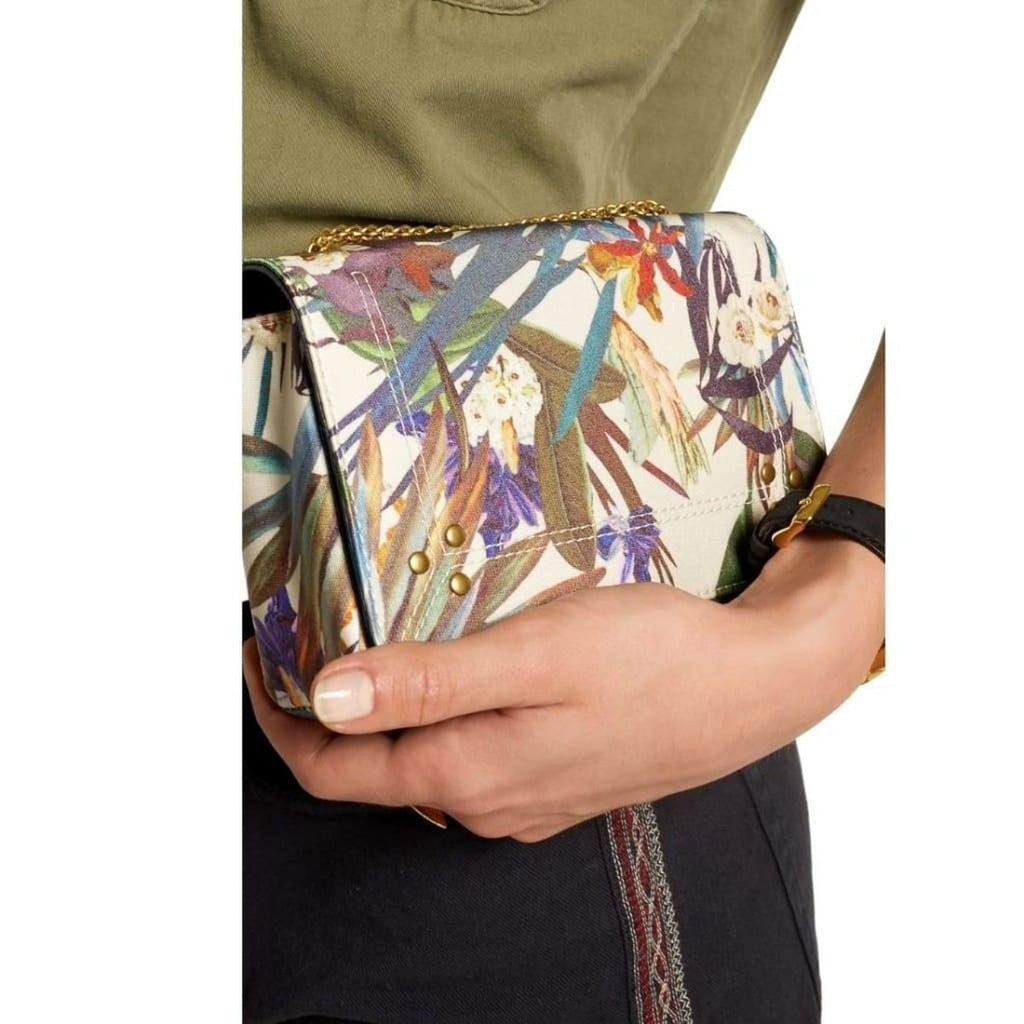 Eliot Printed Brushed-Satin And Suede Shoulder Bag