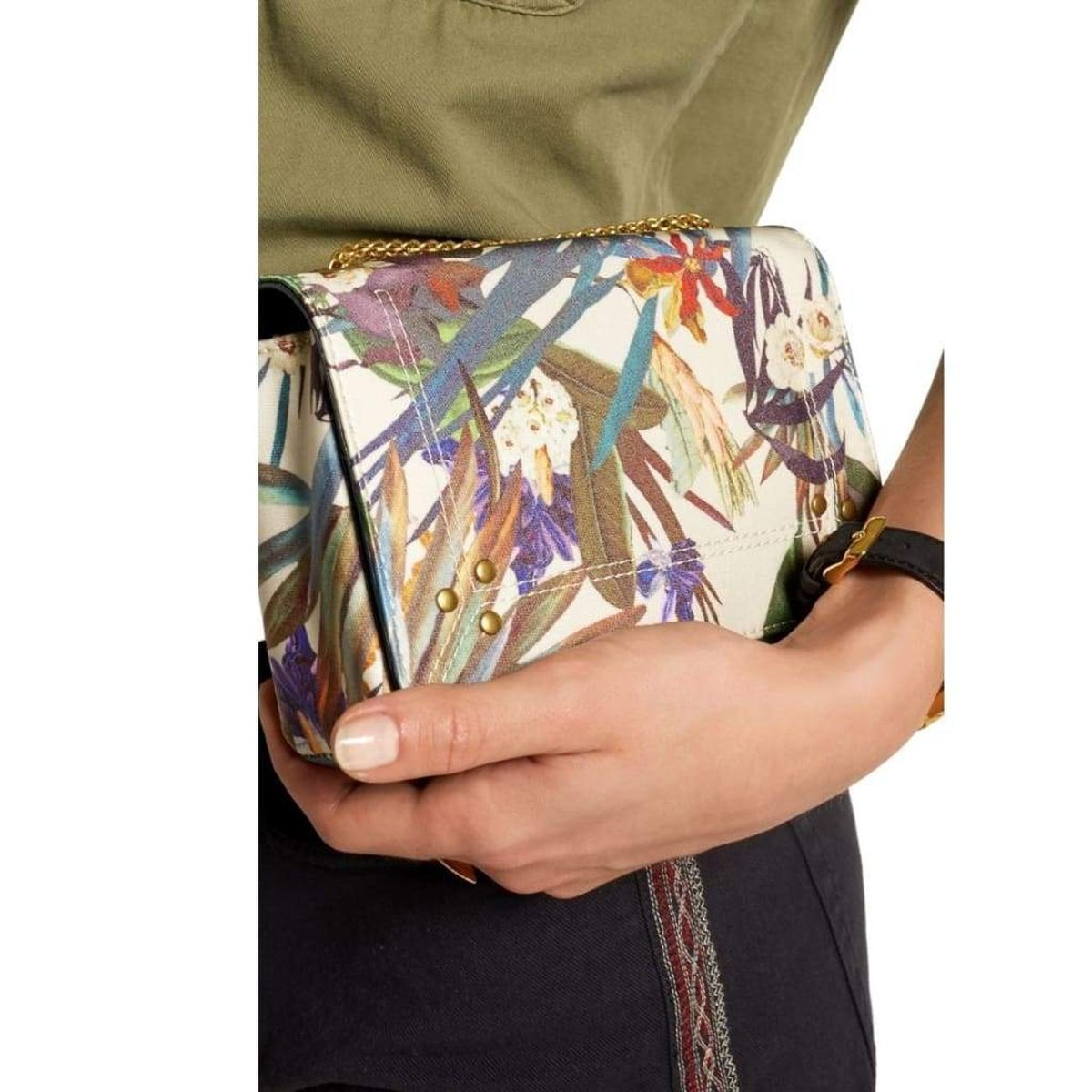 Eliot Printed Brushed-Satin And Suede Shoulder Bag