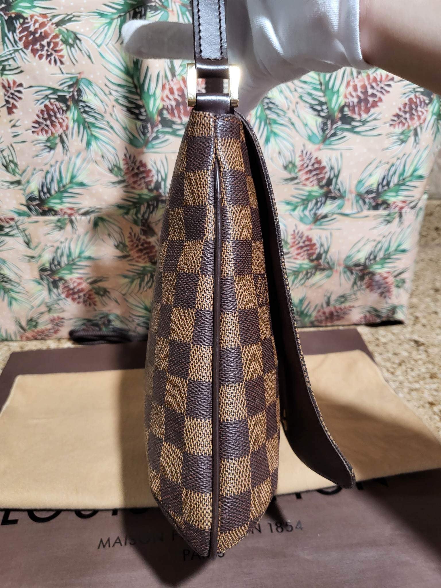 Musette Salsa PM Damier Ebene Shoulder Bag