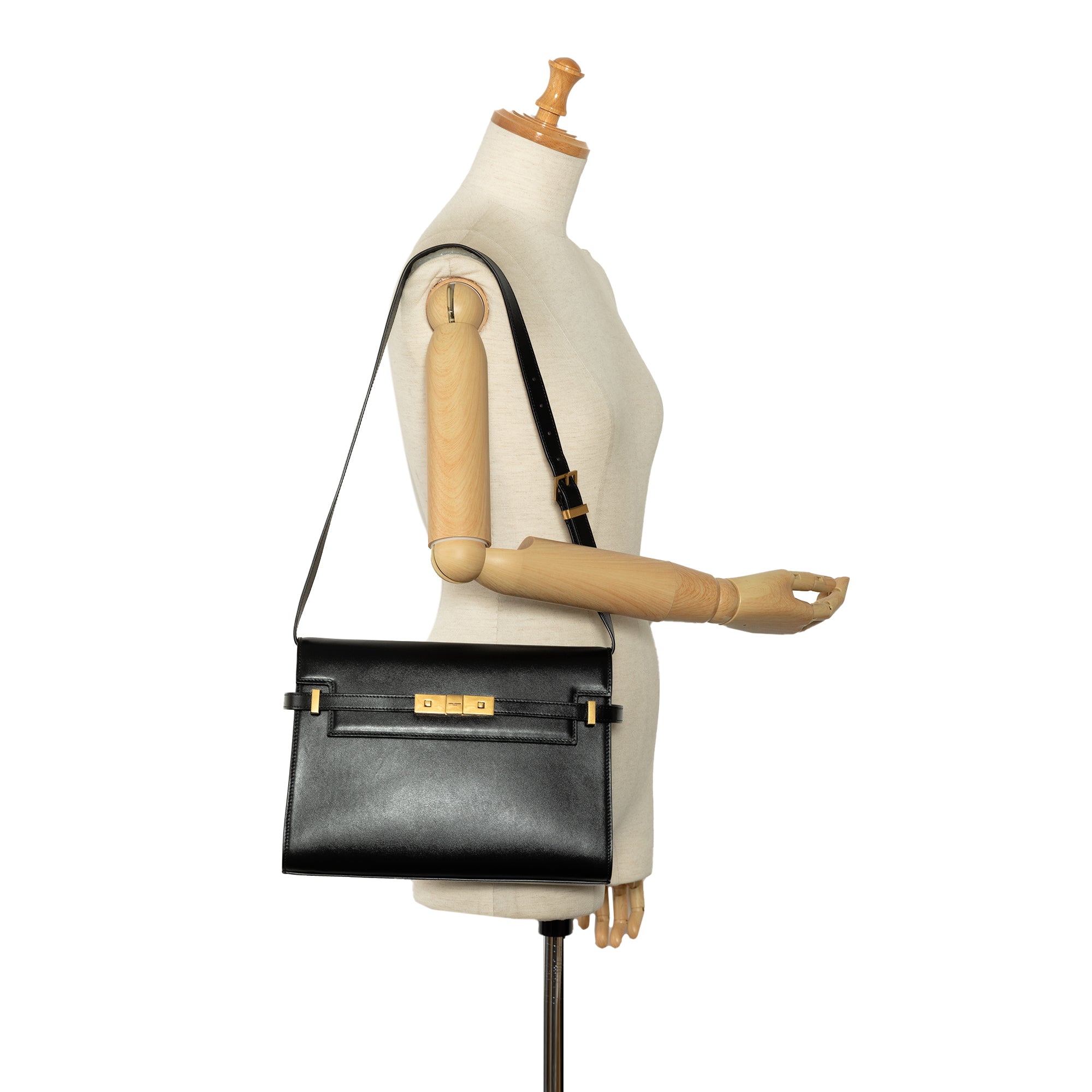 Yves Saint Laurent Manhattan Shoulder Bag Medium Black