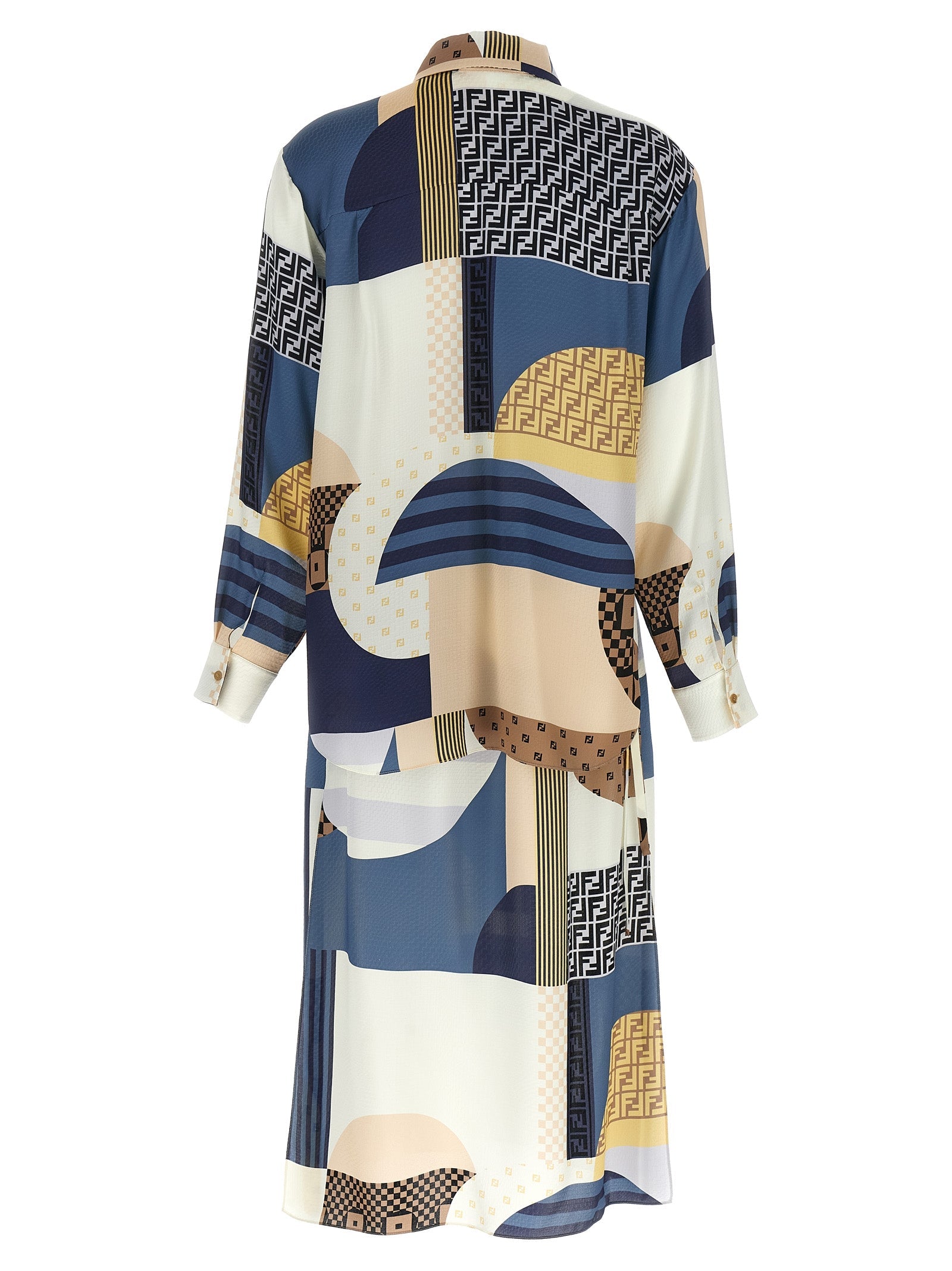 Fendi Women's Patchwork Silk Dress