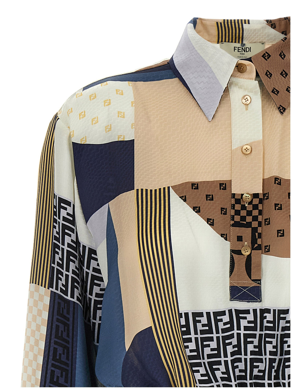 Fendi Women's Patchwork Silk Dress