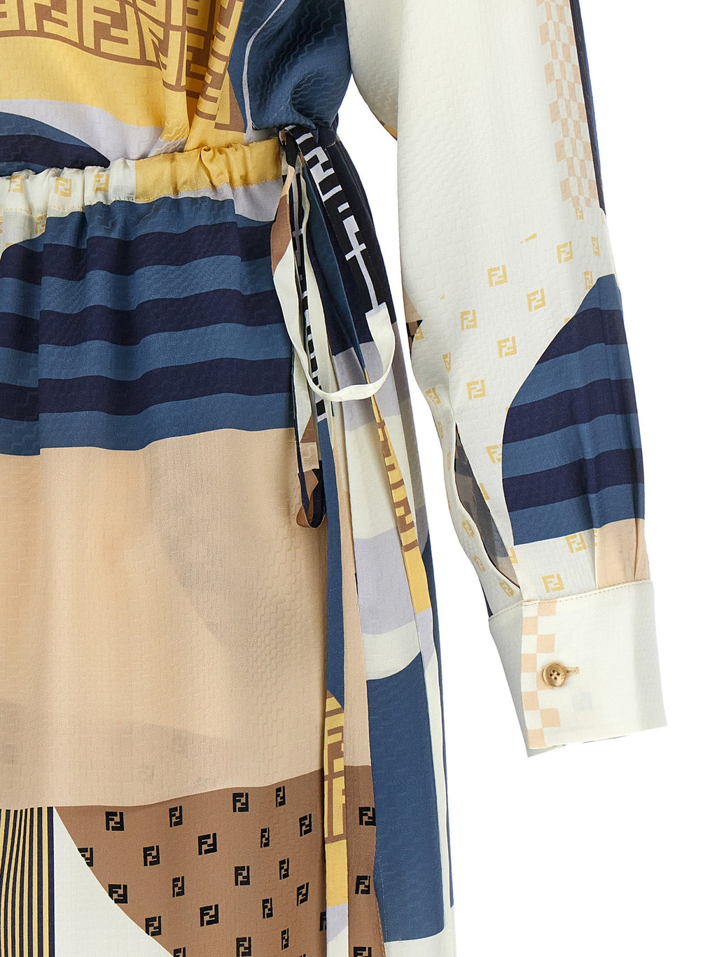 Fendi Women's Patchwork Silk Dress