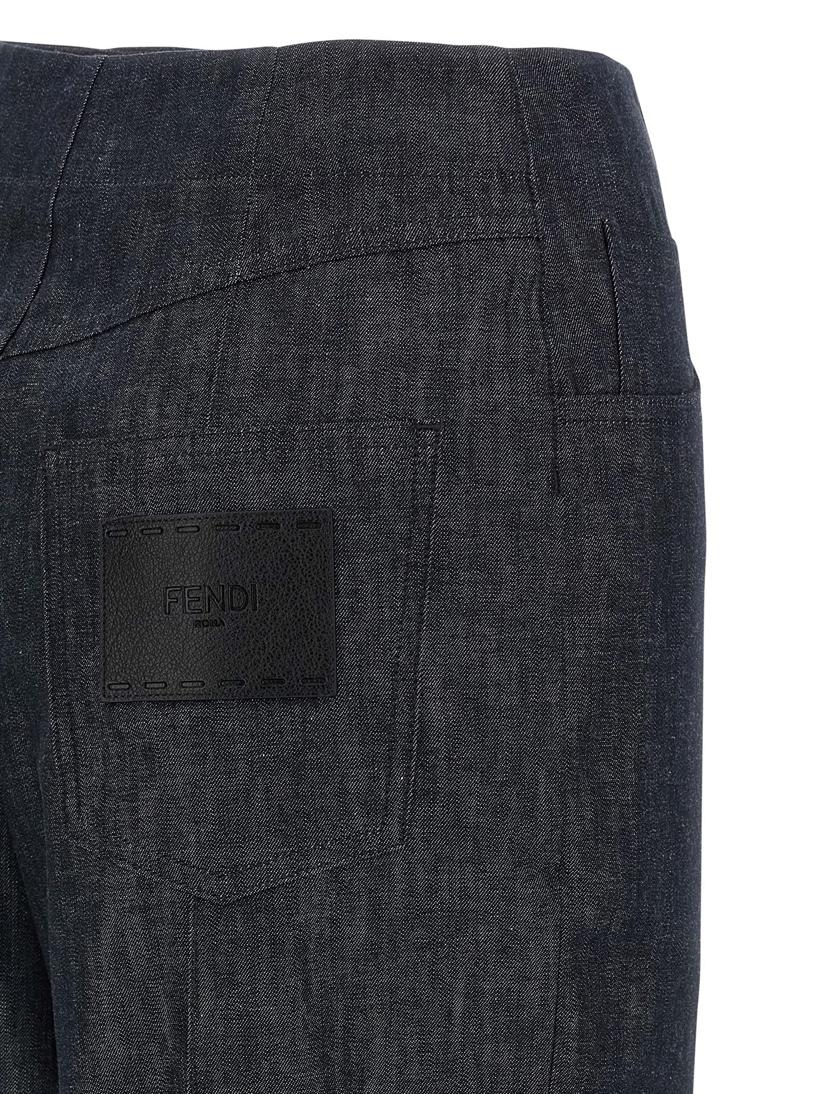 Fendi Women's Roma Patch Jeans