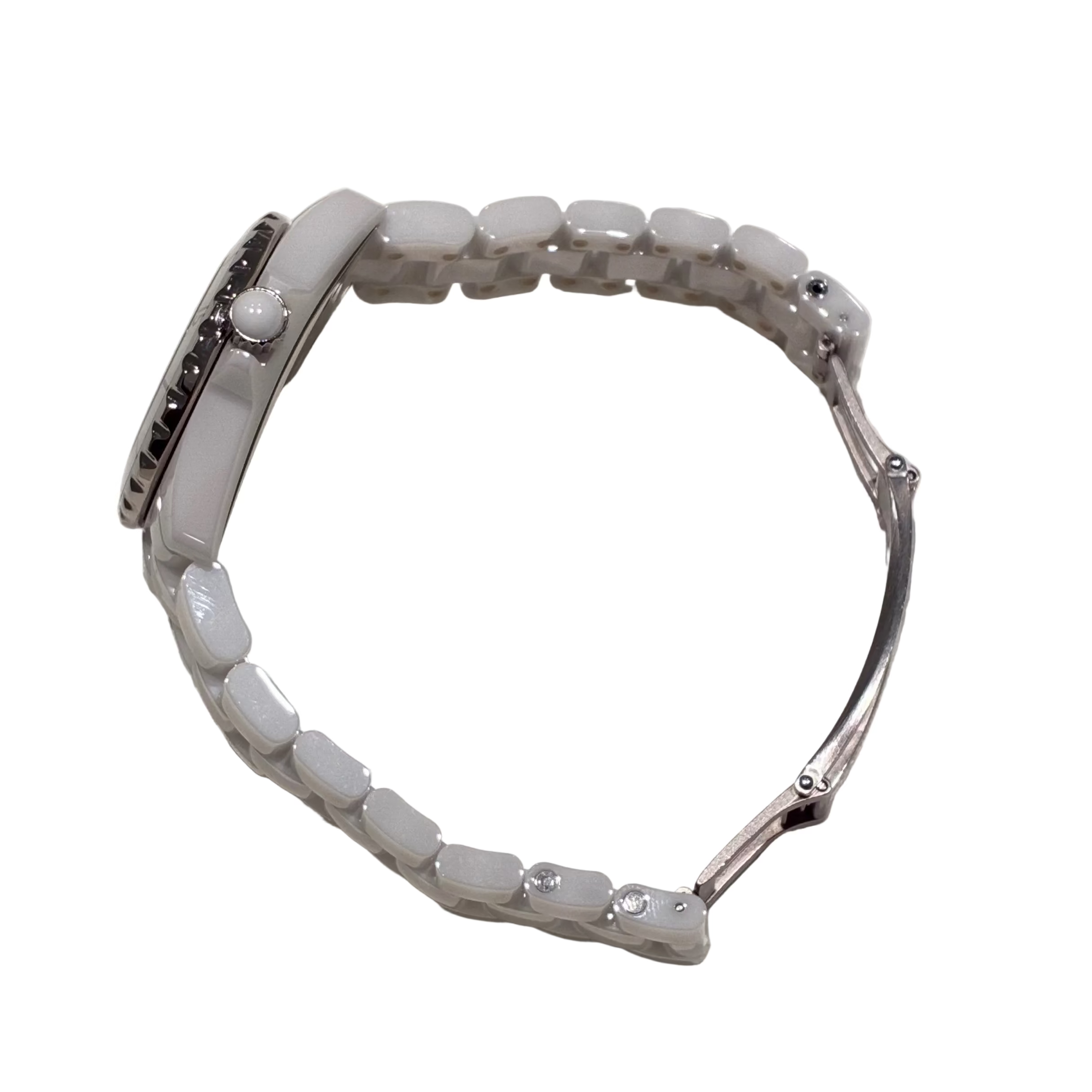 Chanel J12 33mm Quartz Watch Ceramic SS Diamond